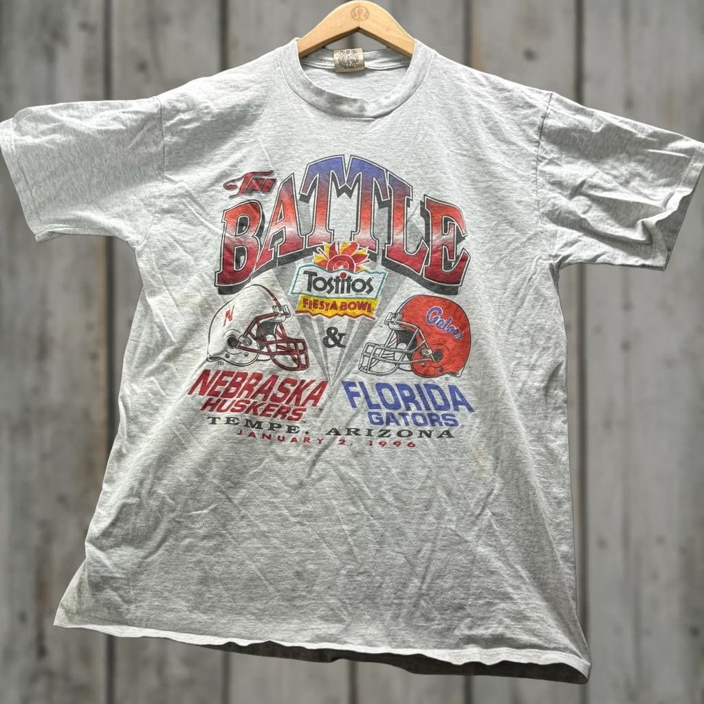 Vintage VINTAGE Tostitos Shirt Mens L Gray Fiesta Bowl Nebraska Huskers Florida 90s y2k Size US L / EU 52-54 / 3 - 1 Thumbnail