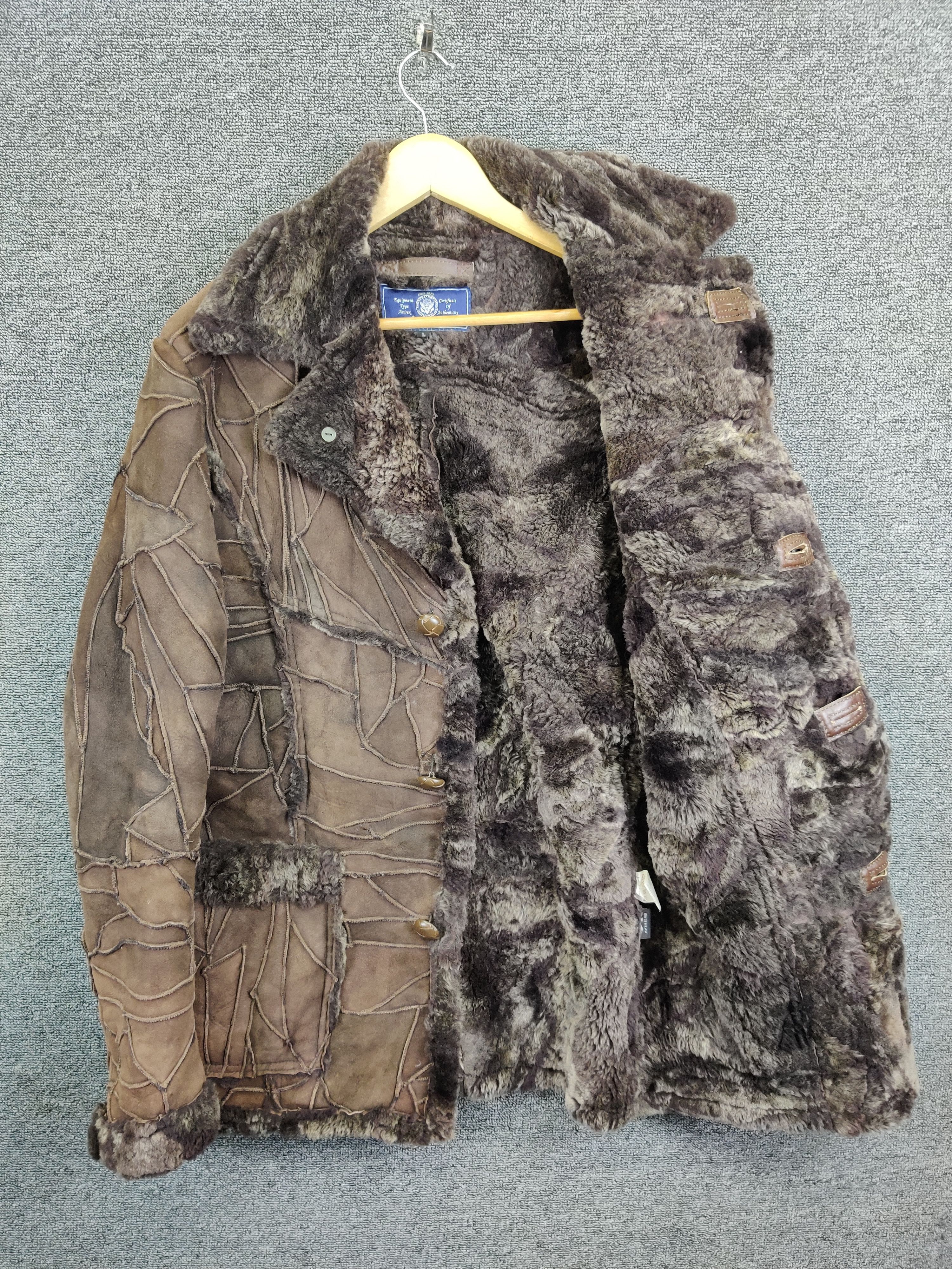 Avirex Vintage Avirex Patchwork Shearling Sheepskin Leather Coat Size US L / EU 52-54 / 3 - 7 Thumbnail