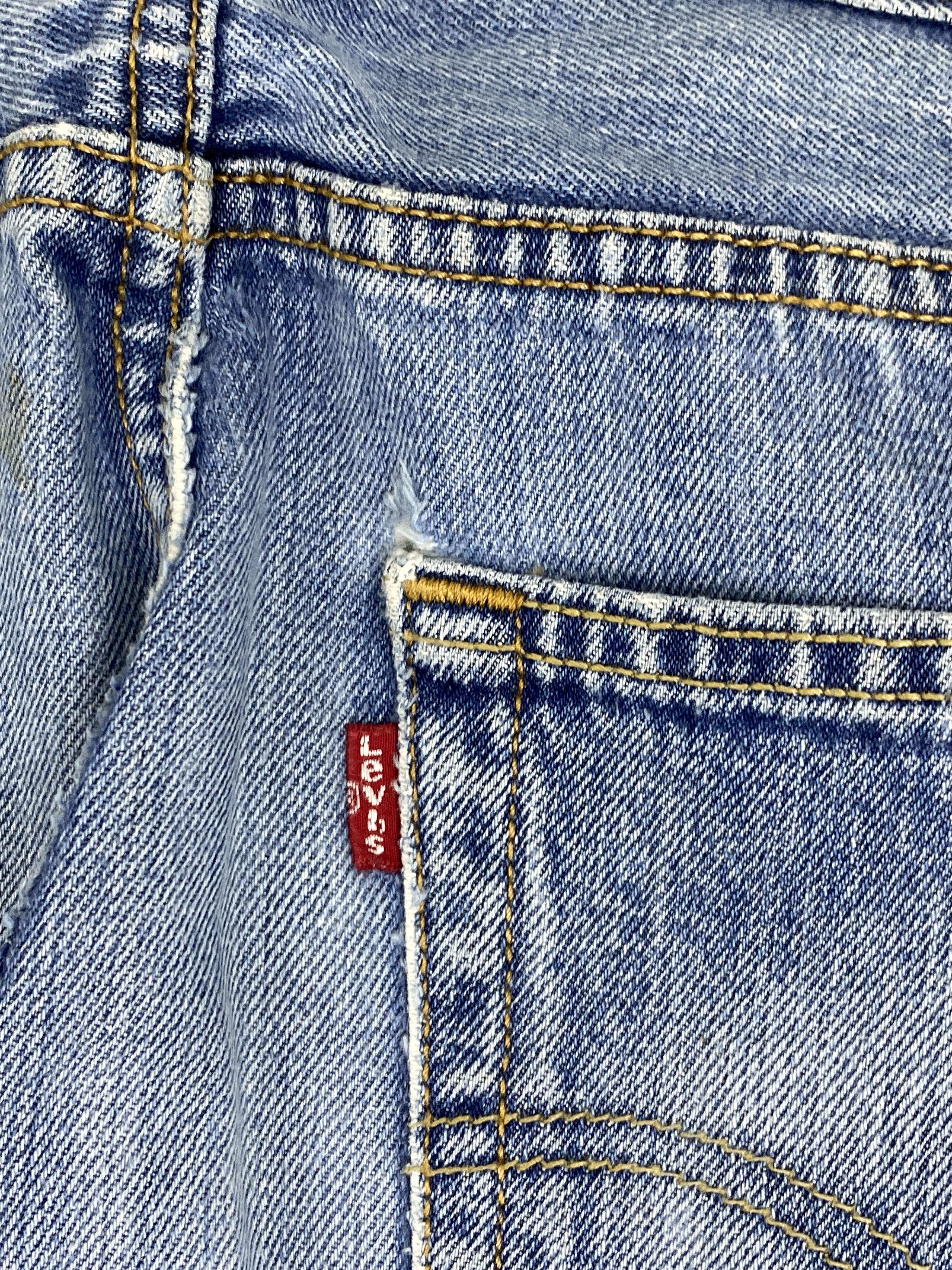 Levi's × Vintage Vintage Levis 501 Distressed Blue Denim Jeans DP2816 Size US 35 - 5 Thumbnail