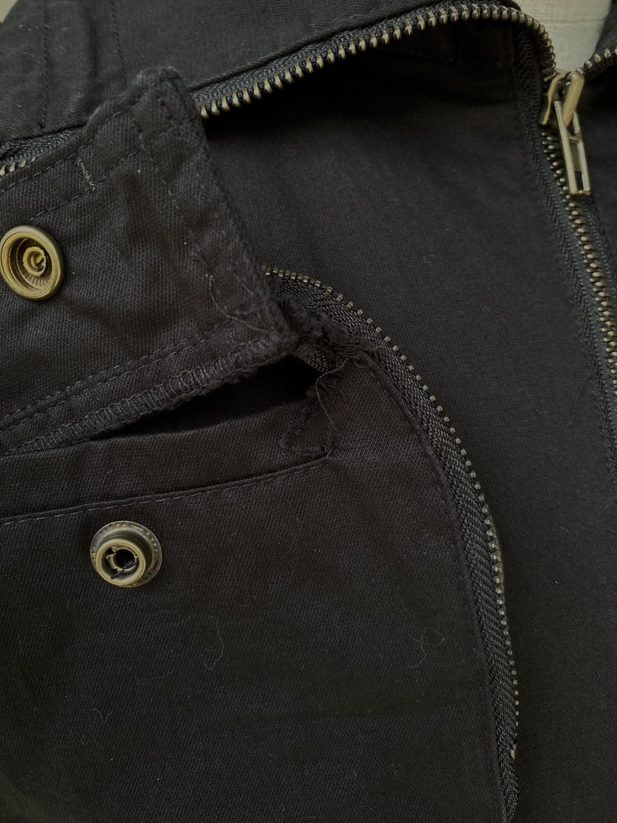 HARE Hare Black Biker Cargo Denim Jacket. Size US M / EU 48-50 / 2 - 8 Thumbnail