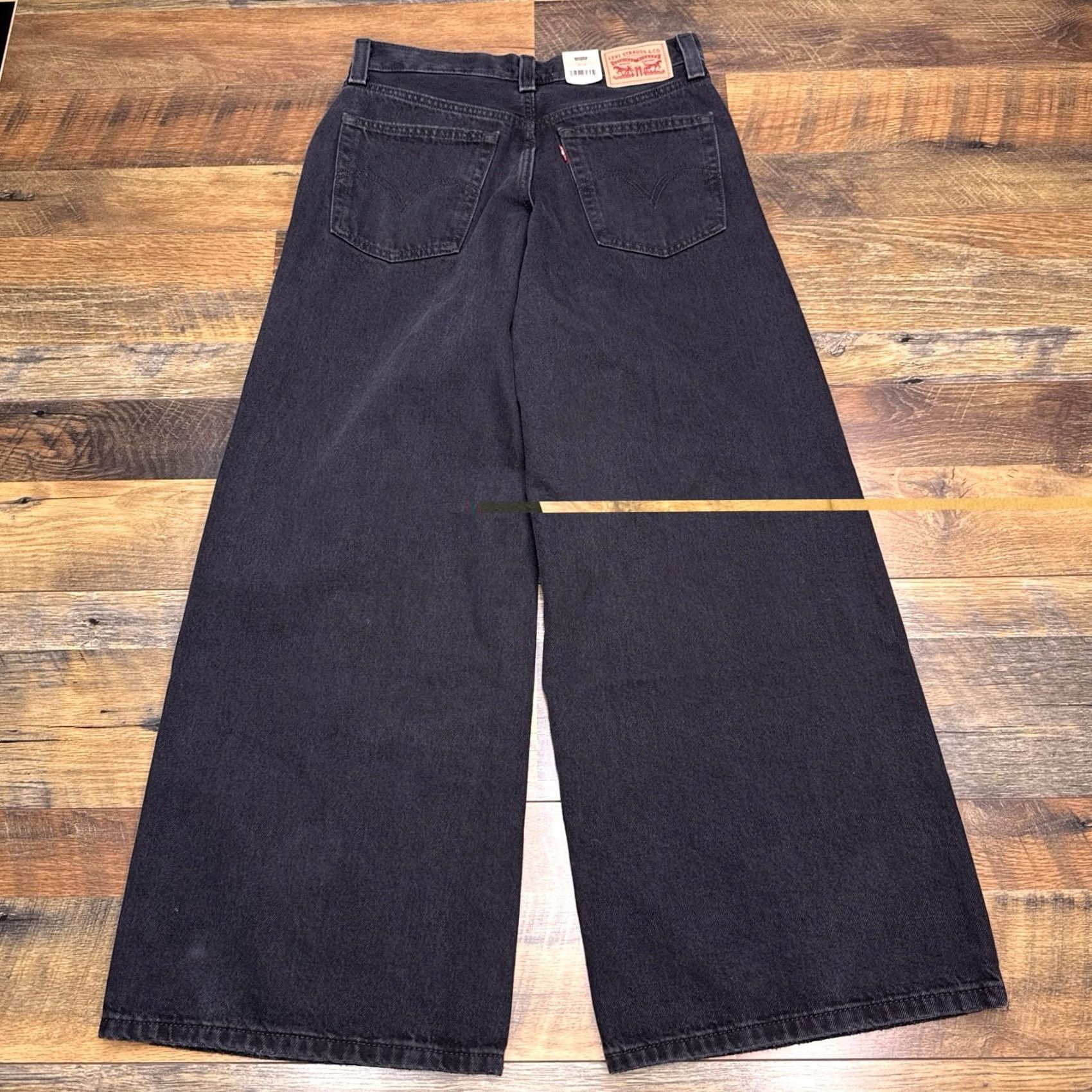 Levi's VINTAGE Levis 94 Baggy Wide Leg Jeans Womens 27 Black 27x31 Mid Rise New Size 27" / US 4 / IT 40 - 2 Thumbnail