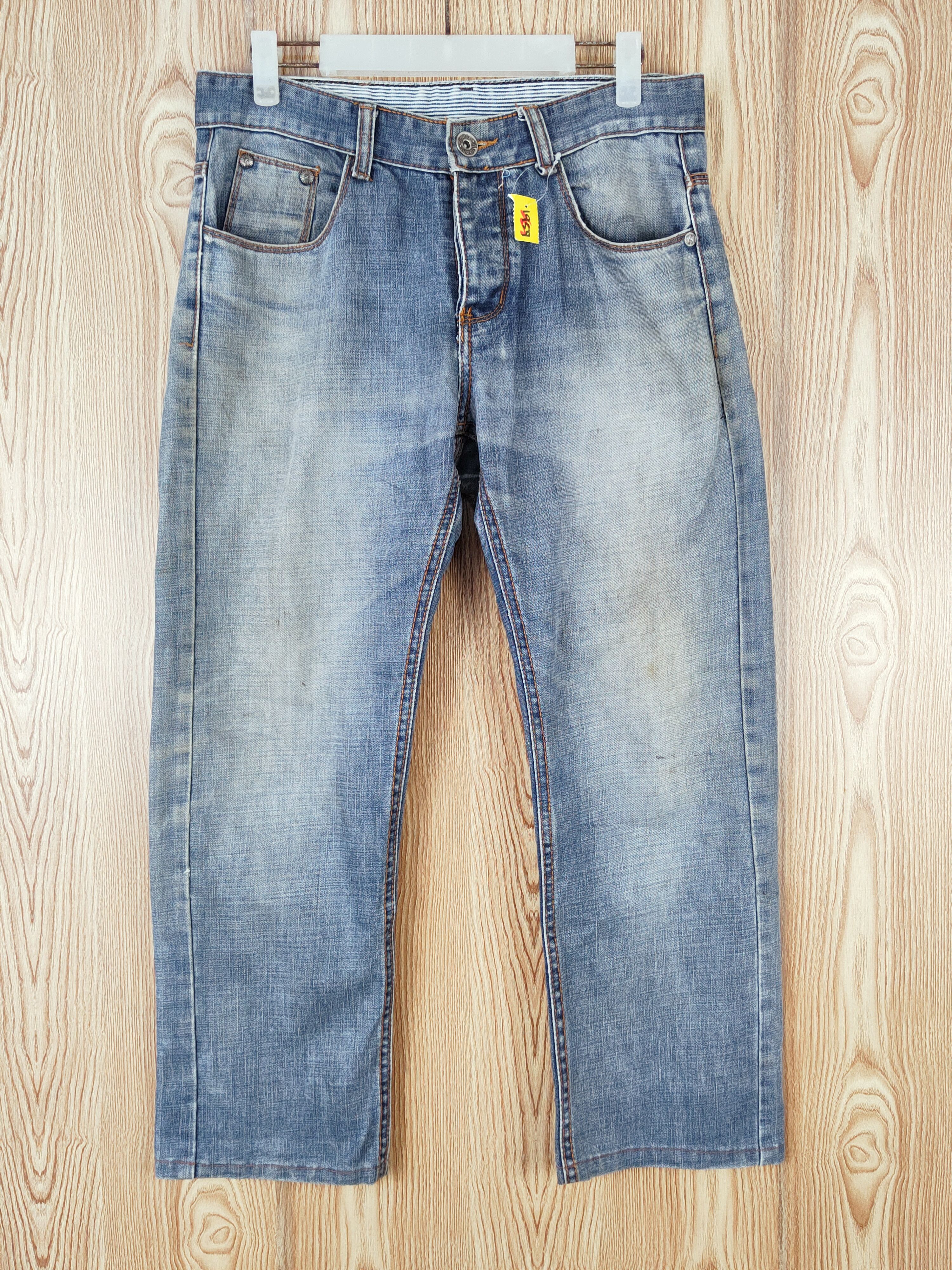 Fubu Blue Distressed Ripped denim Jeans #W499