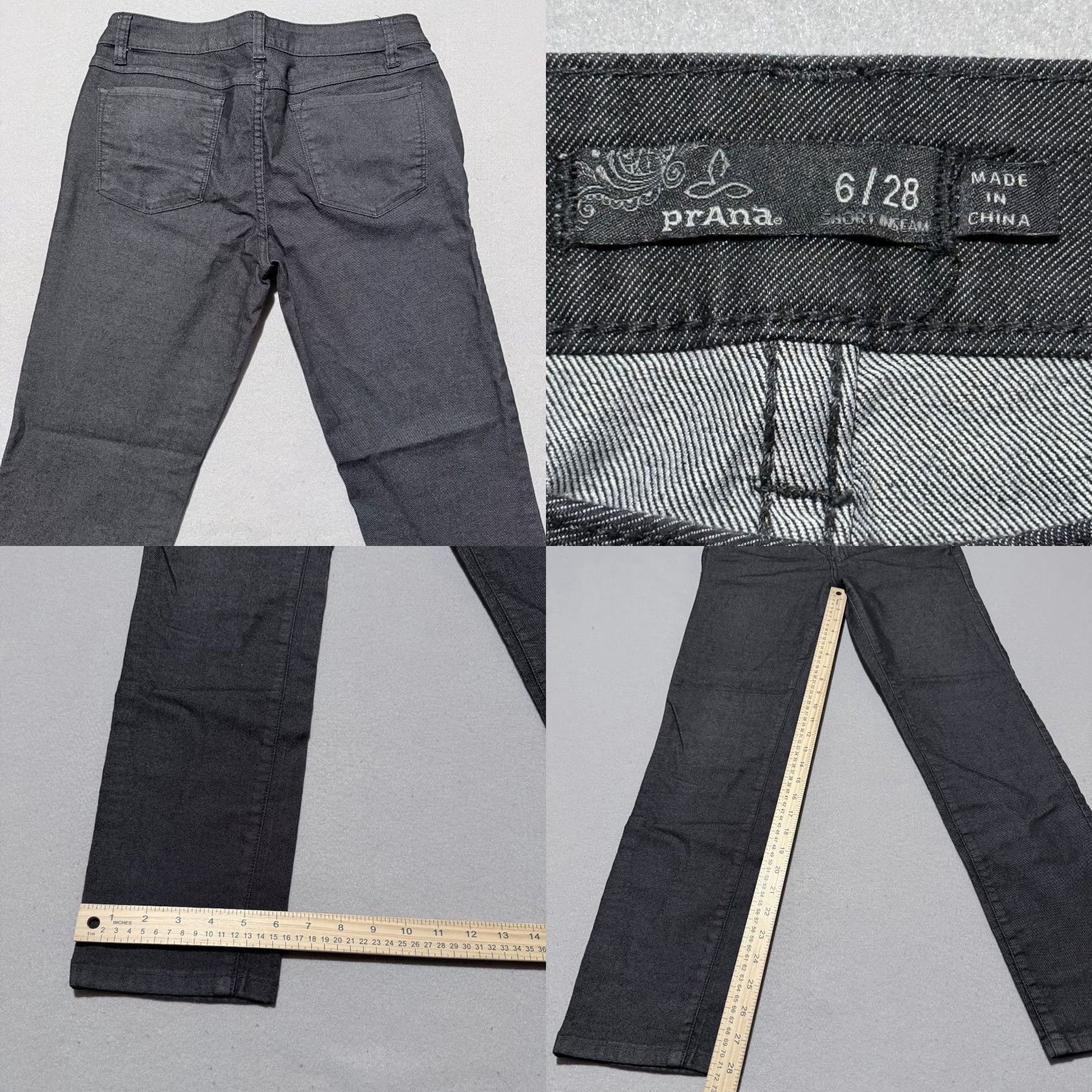 Prana Prana Jeans Women's Gray Denim Pockets Classic Slim Straight Zip Fly - 6/28 Jeans Women Gray Slim Straight Zip Fly Pockets 6/28 Size 28" / US 6 / IT 42 - 8 Thumbnail