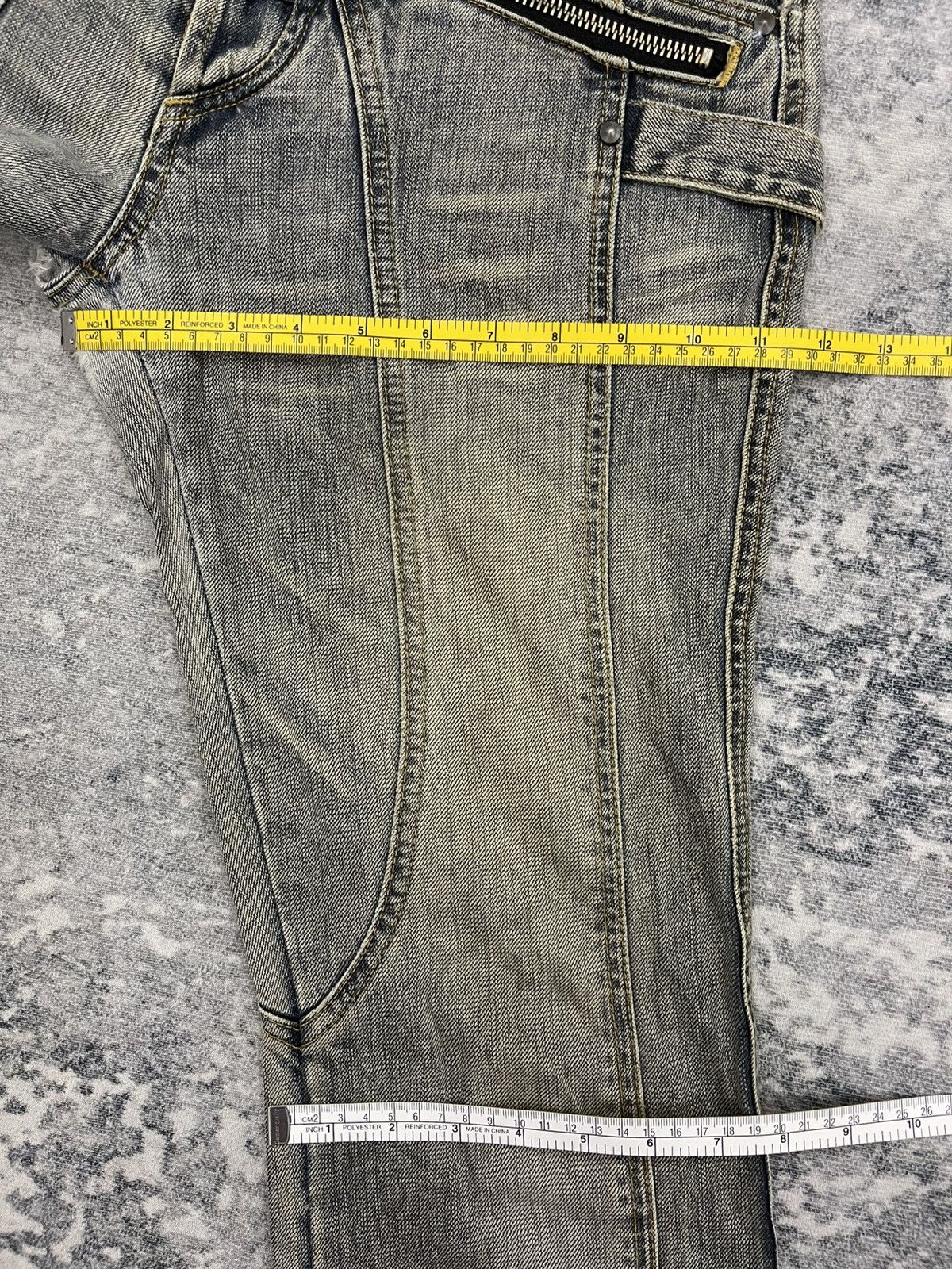 JACKROSE Jack Rose Sick Distressed Flare Jeans s6 Size US 31 - 20 Thumbnail