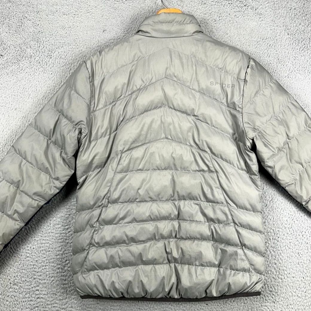 Spyder Spyder Puffer Jacket Mens Medium Silver Grey Blue Full Zip Pockets Quilted Winter Outdoor Jacket Size US M / EU 48-50 / 2 - 3 Thumbnail