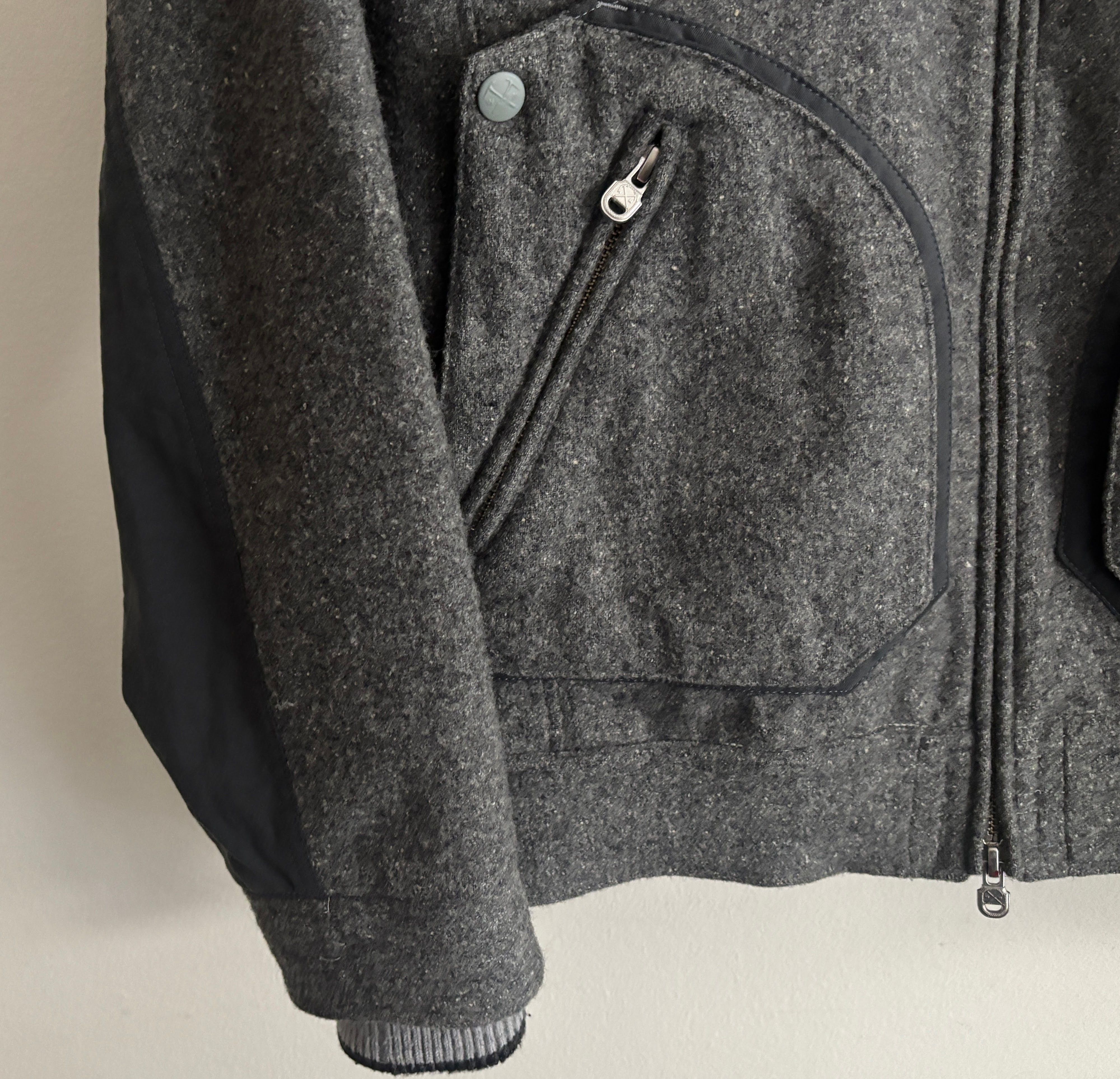 White Mountaineering $645 Gore Windstopper Grey Wool Hooded Zip Jacket Size US S / EU 44-46 / 1 - 6 Thumbnail