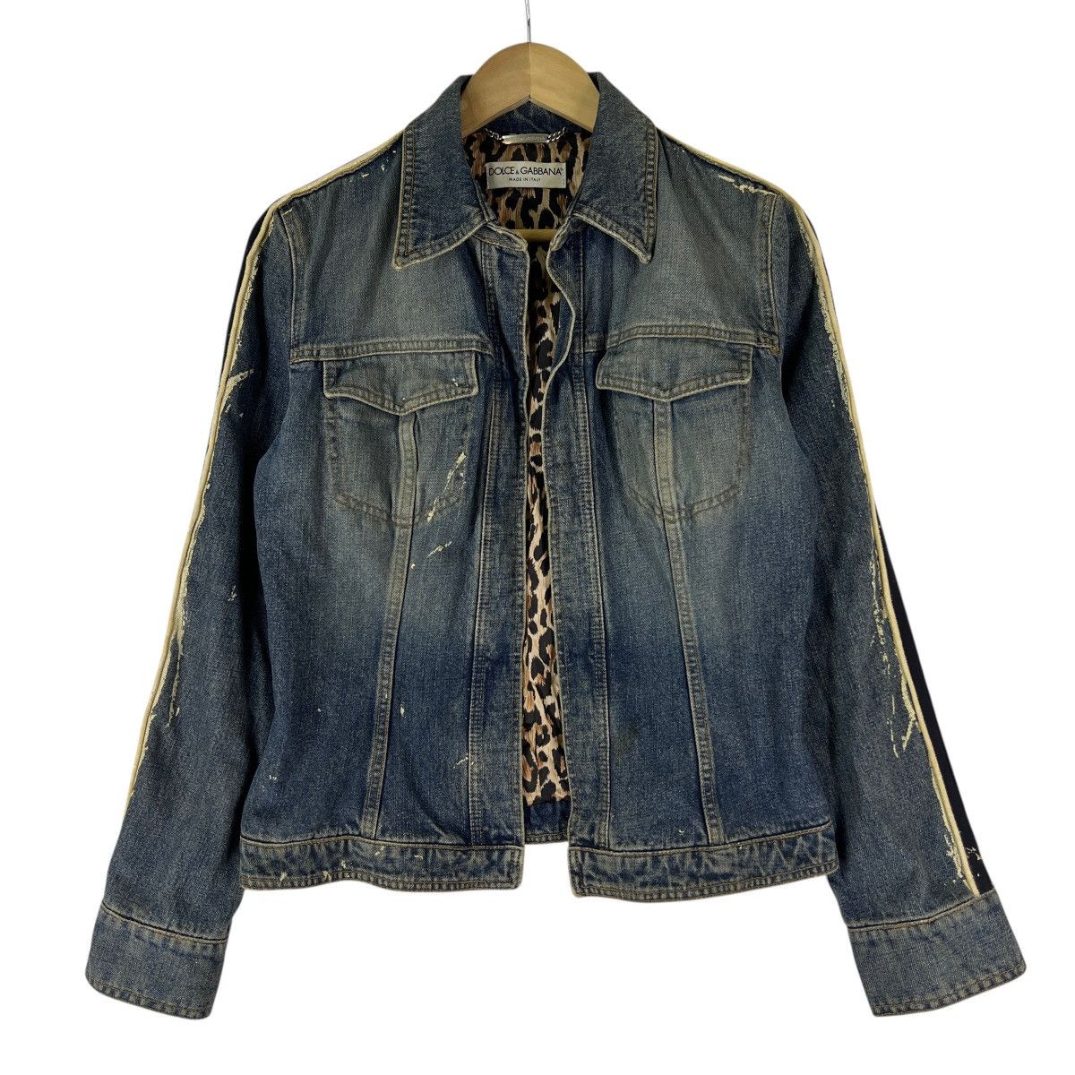 Dolce & Gabbana 🔥 Dolce & Gabbana Denim Line 21 Leopart Lining Jacket Size M / US 6-8 / IT 42-44 - 1 Thumbnail