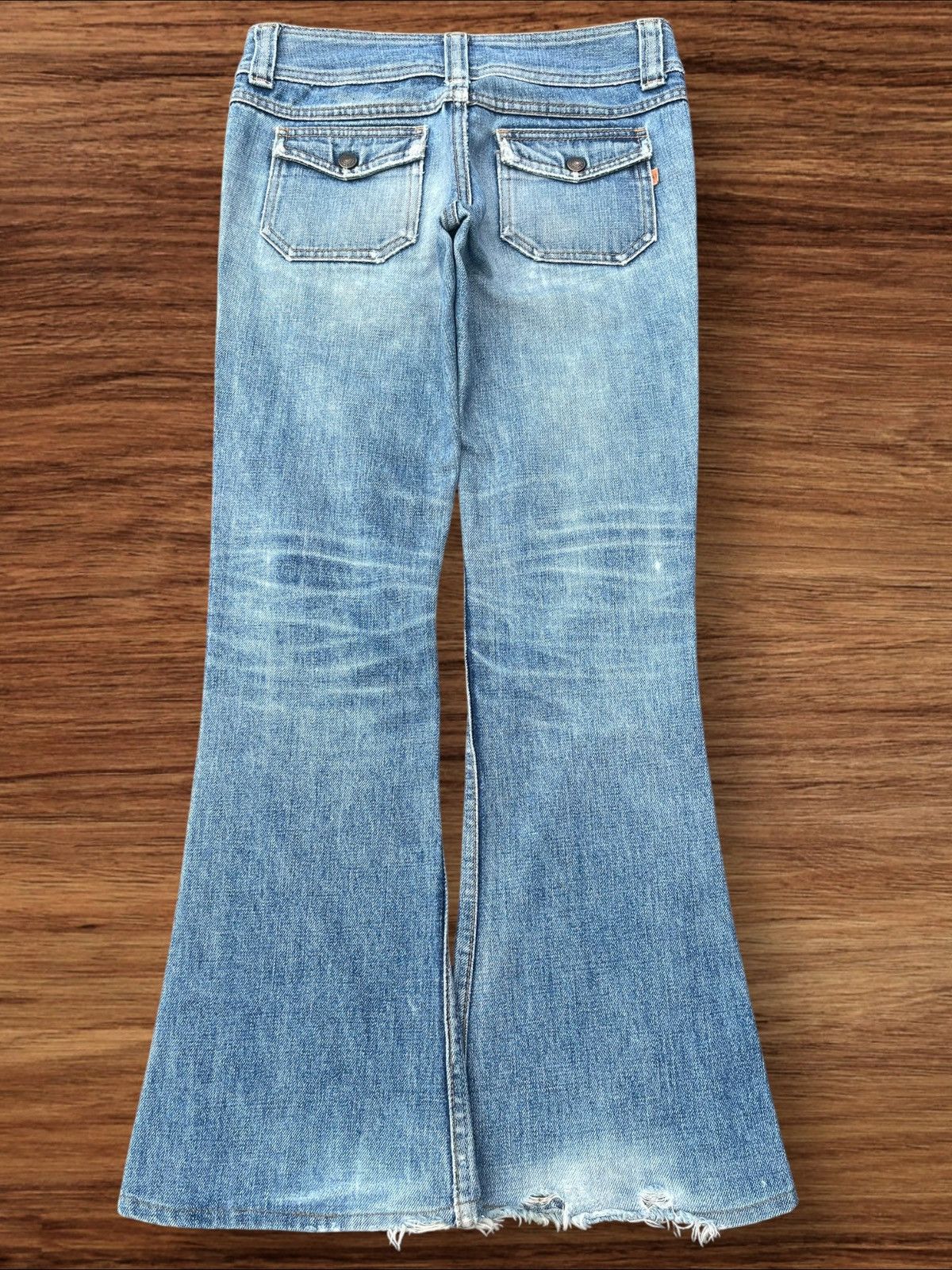 Japanese Brand Vintage Japanese Brand Bell Bottom Distressed Flare Jeans Size 28" / US 6 / IT 42 - 2 Thumbnail
