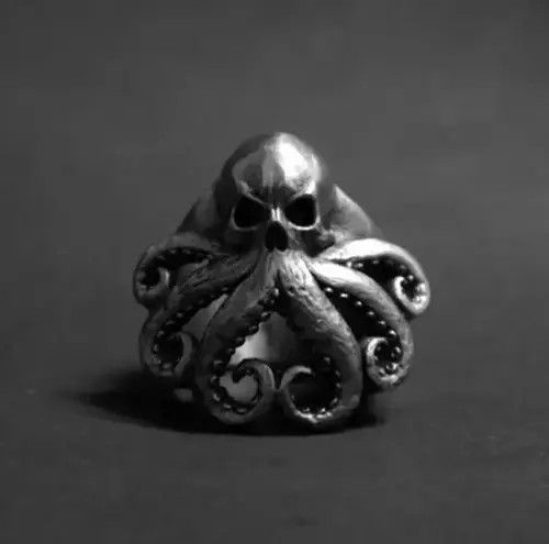VIBE Octopus Skull Ring Size 7 8 9 10 11 Size ONE SIZE - 1 Thumbnail
