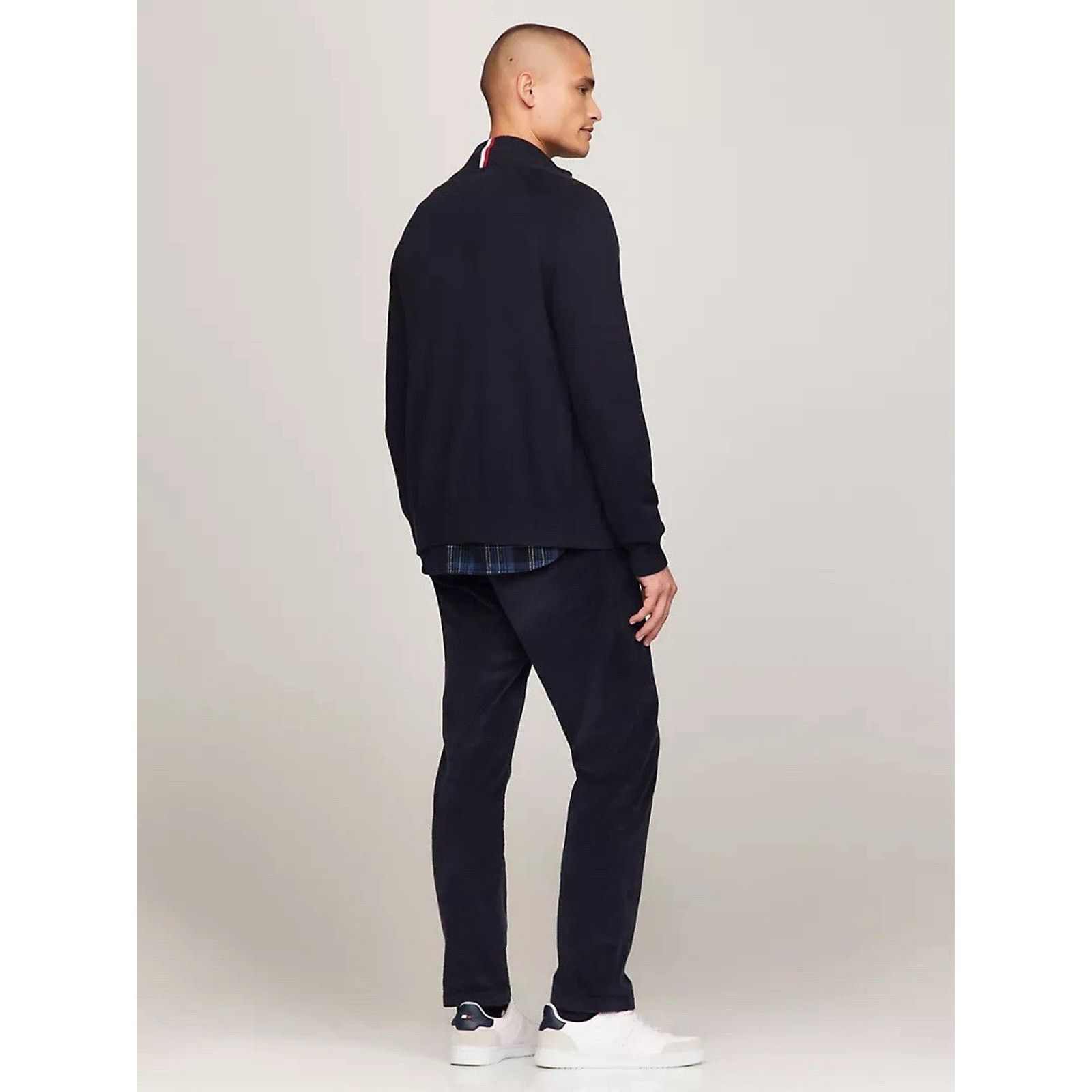 Tommy Hilfiger NWT Tommy Hilfiger Men's Solid Full-Zip Sweater Navy Small Size US S / EU 44-46 / 1 - 6 Thumbnail