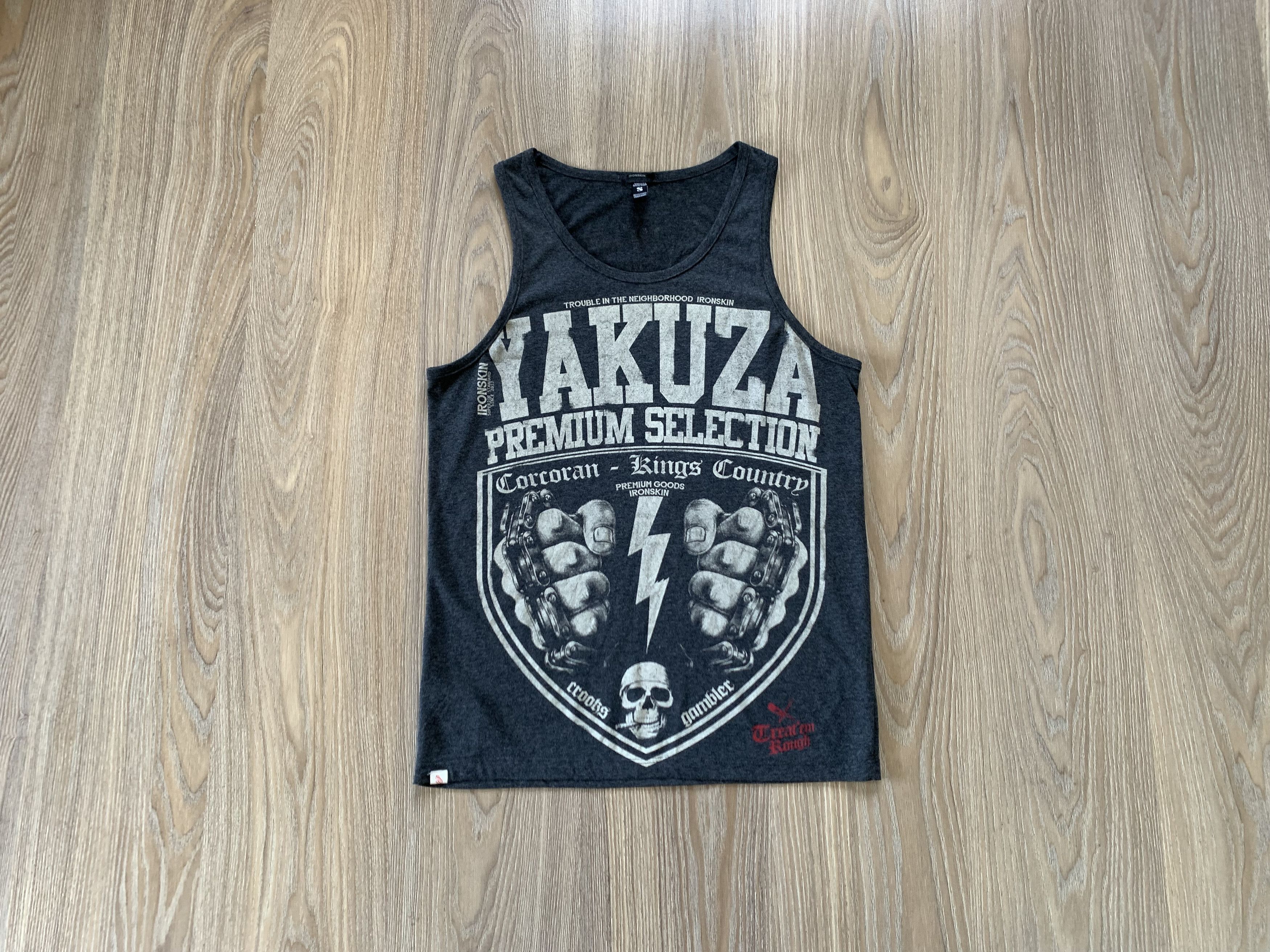 Edition Japan × Japanese Brand Vintage Yakuza Grey Printed Sleeveless T-Shirt Size US S / EU 44-46 / 1 - 13 Thumbnail