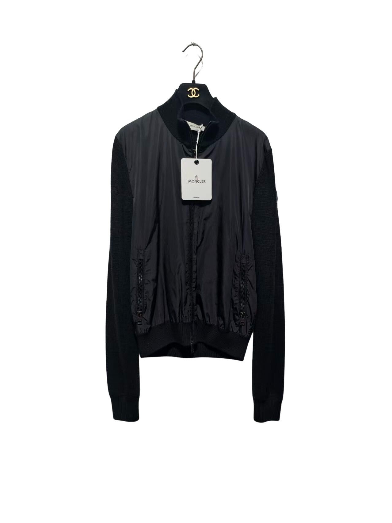 Moncler Moncler Nylon Front Knit Cardigan Size M Size US M / EU 48-50 / 2 - 1 Thumbnail