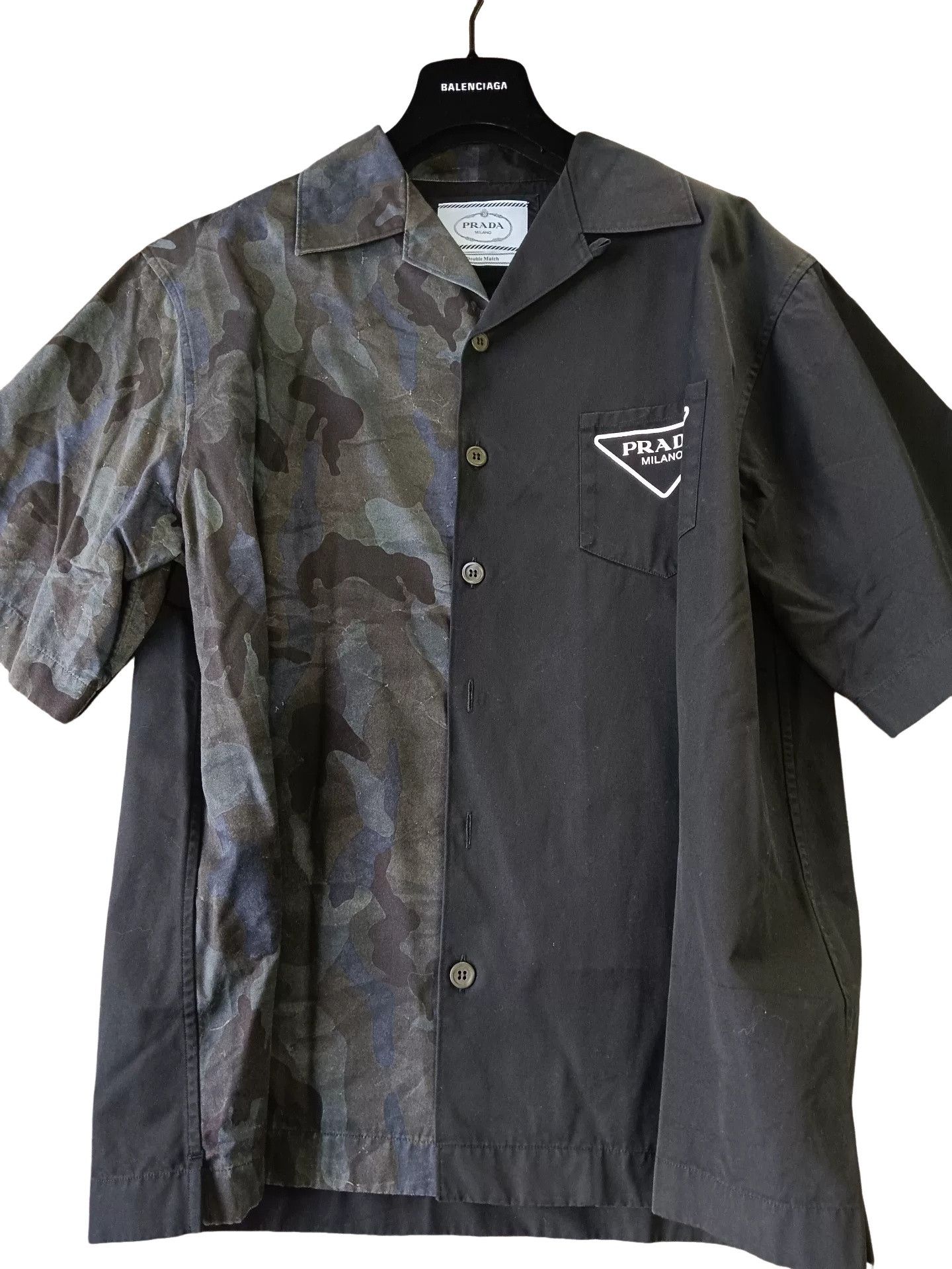 Prada Prada Camo Patchwork Double Match Shirt L Size US L / EU 52-54 / 3 - 1 Thumbnail