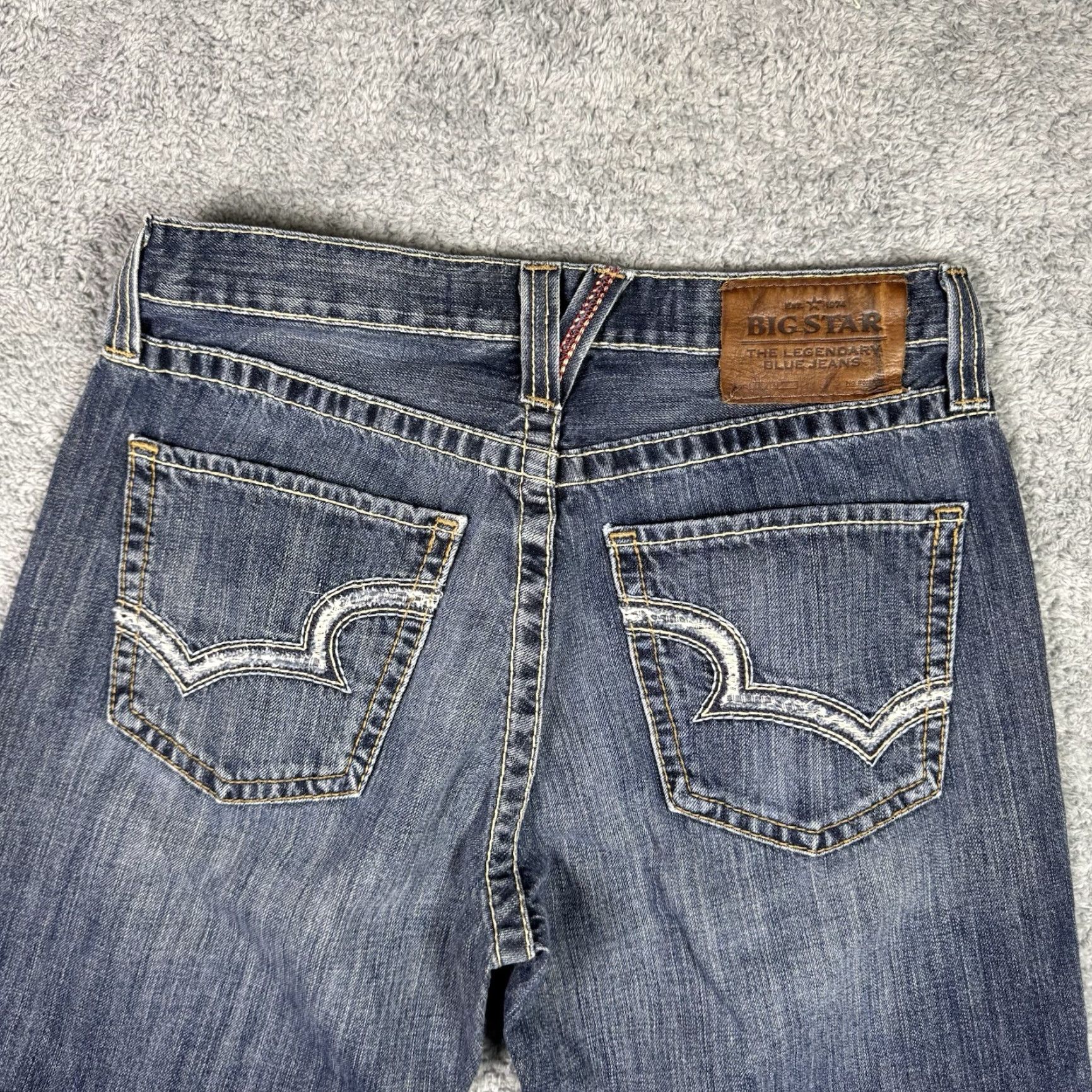 Vintage BIG STAR Jeans Mens 30x32 Eastman Blue Relaxed Straight Whisker Cowboy Western Jeans Size US 30 / EU 46 - 4 Thumbnail