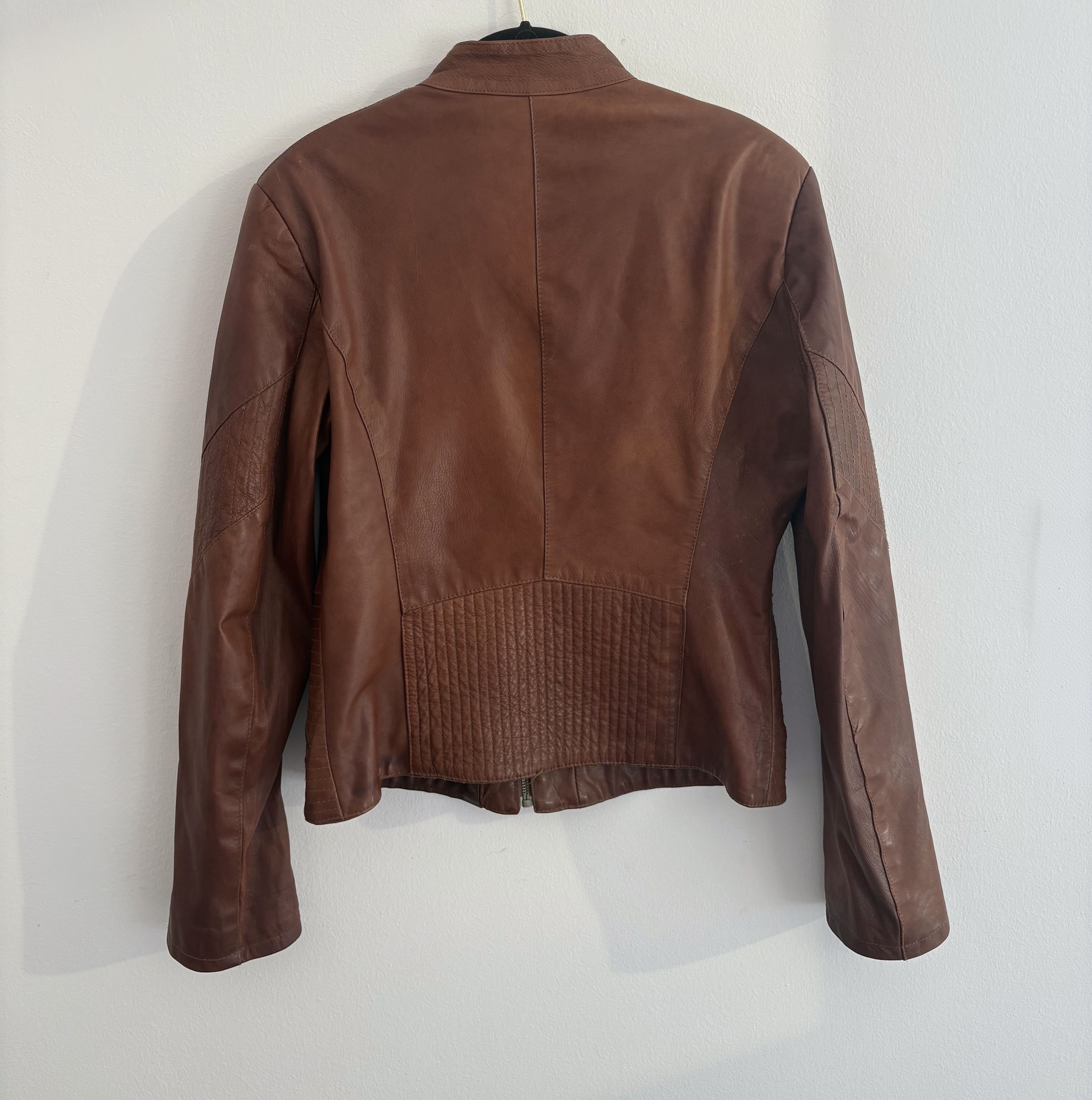 Other Vintage Italian Leather Moto Jacket Size 48 Size M / US 6-8 / IT 42-44 - 2 Thumbnail