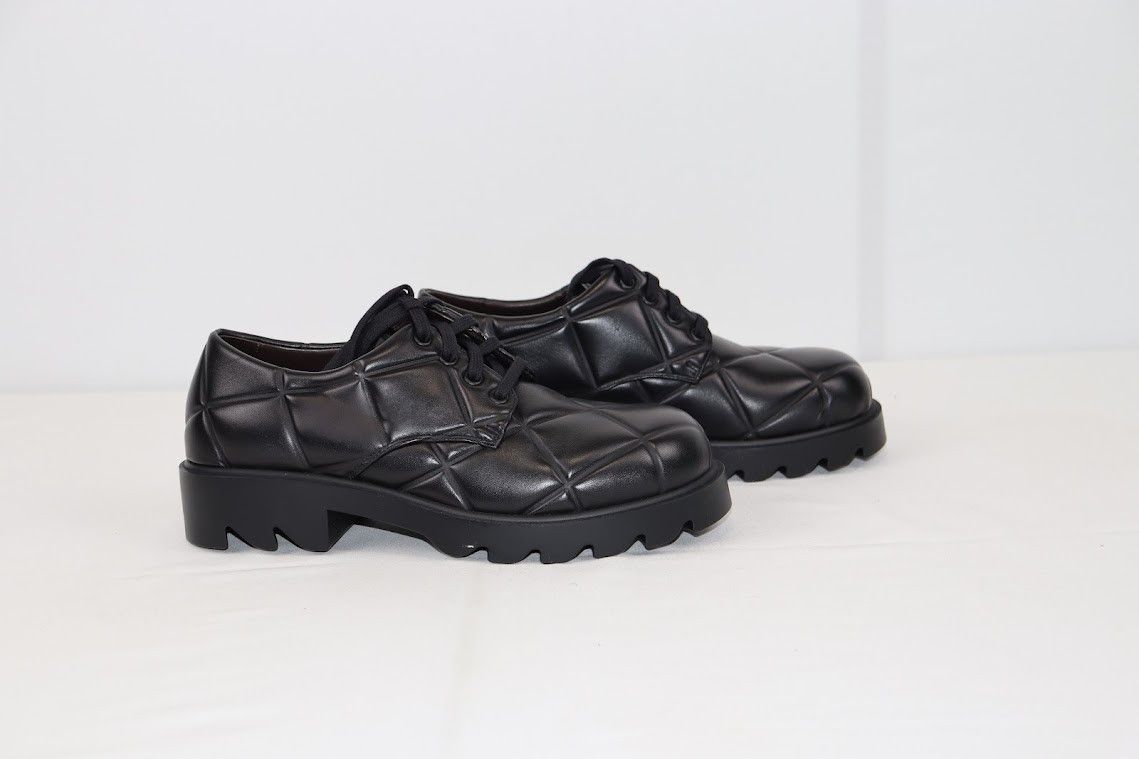 Bottega Veneta o1rshd1 Q.2 / Quilted Nappa Leather Strut Derby Shoes Size US 9 / EU 42 - 7 Thumbnail