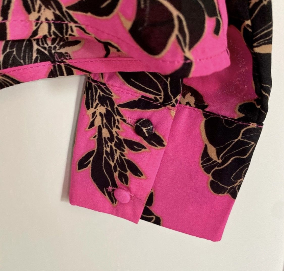 Other VICI HOT PINK FLORAL V NECK RUFFLED BLOUSE TOP Size M / US 6-8 / IT 42-44 - 7 Thumbnail