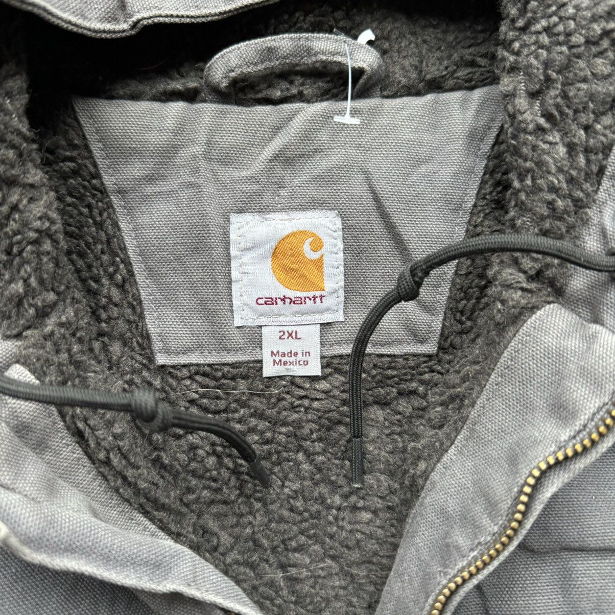 Carhartt × Vintage Vintage 90s Carhartt Gray Hooded Faded Detroit Jacket Sz XXL Size US XXL / EU 58 / 5 - 3 Thumbnail