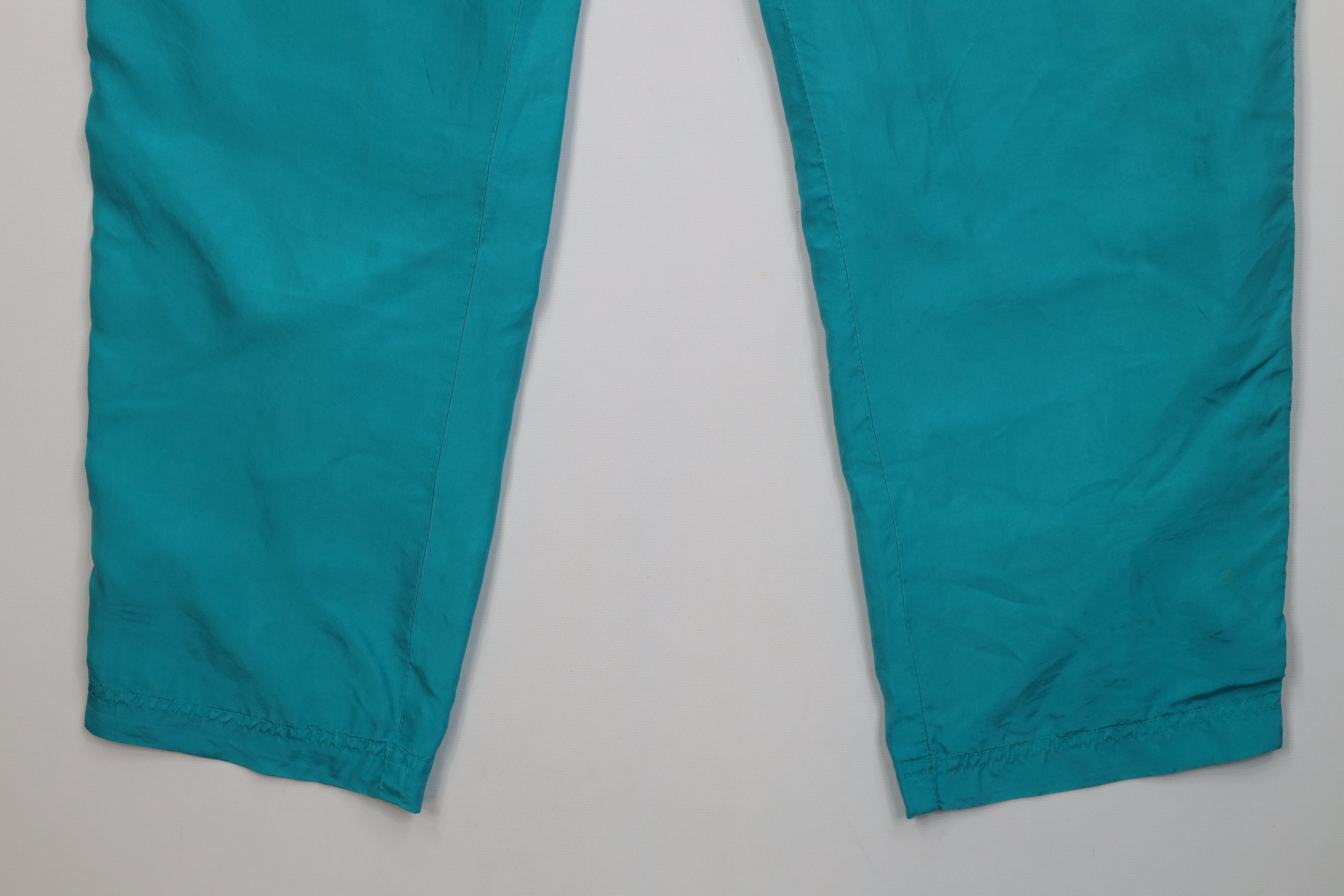 Vintage Vintage 90s Streetwear Blank Silk Pants Sweatpants Teal Size 28" / US 6 / IT 42 - 4 Thumbnail