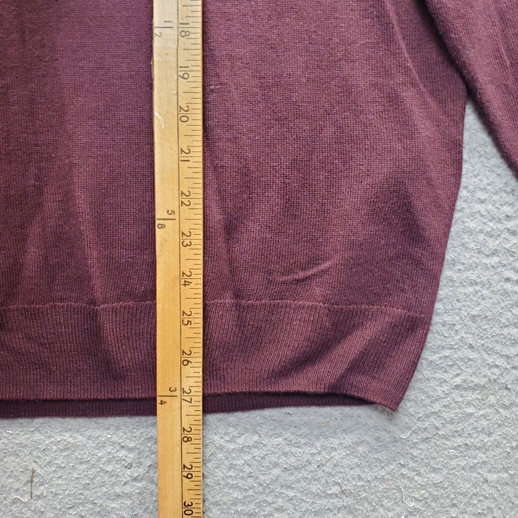 Dockers DOCKERS Mens Sweater Knit Burgundy V-Neck Pullover Long Sleeve Regular Size M Size US M / EU 48-50 / 2 - 6 Thumbnail