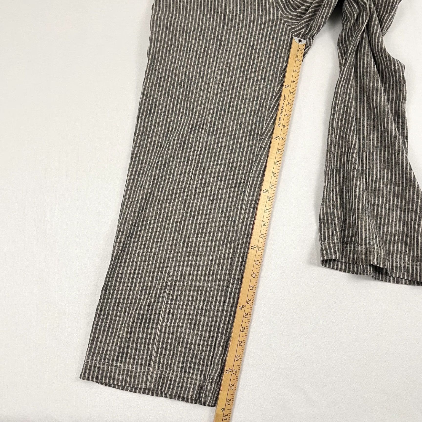 Vintage Sundance Andover Pants Women Sz 16 W36 L30 Gray Linen Blend Wide-Leg Career Work Shirt? Size 38" / US 16 / IT 52 - 4 Thumbnail