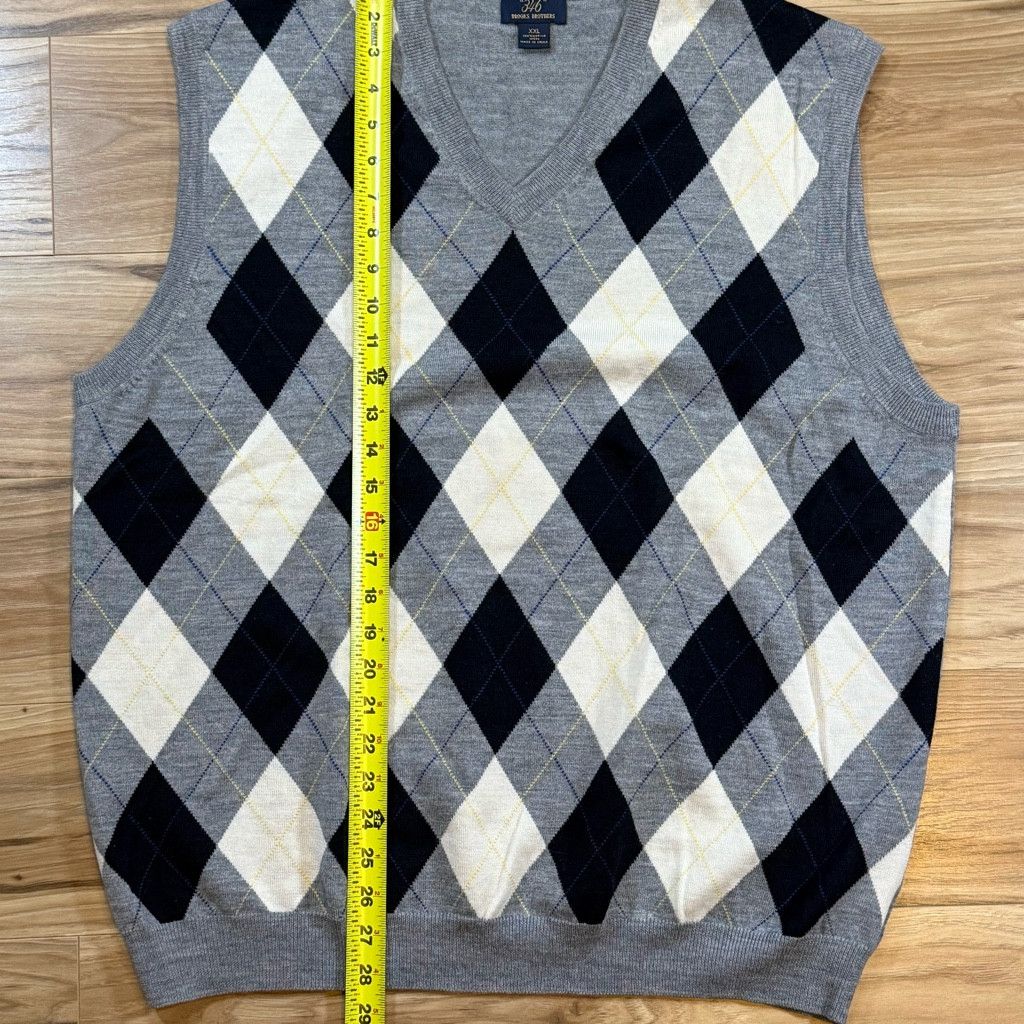 Brooks Brothers Brooks Brothers 346 Men’s XXL Argyle Sweater Vest Size US XXL / EU 58 / 5 - 5 Thumbnail