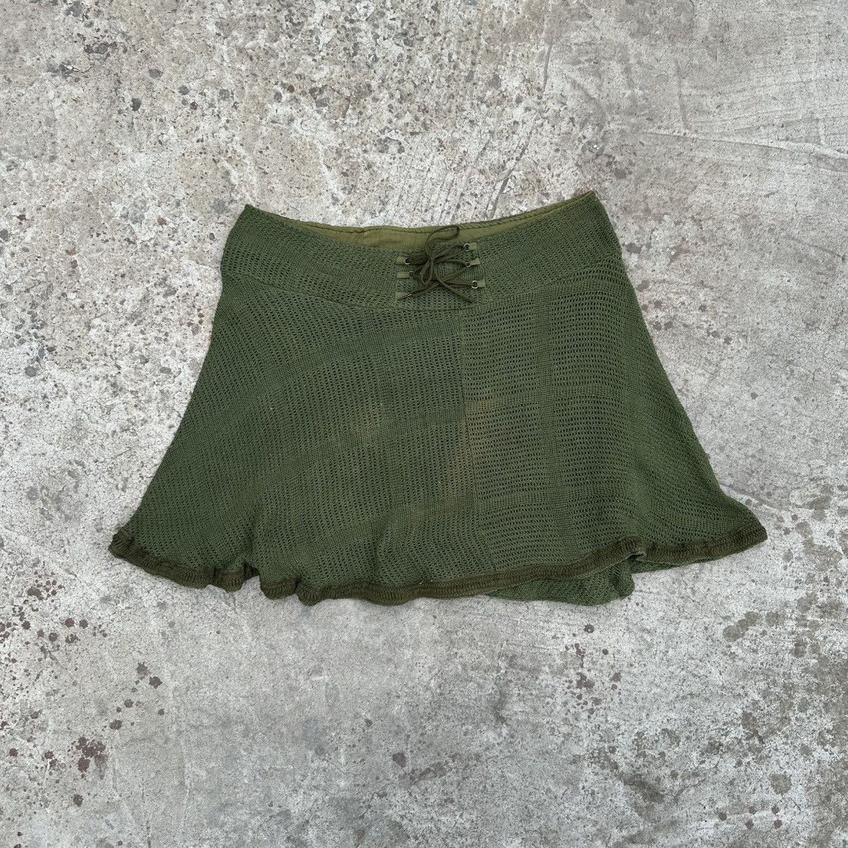 20471120 Vintage Japanese Style Midi Skirt Grunge Avantgarde Y2K 00s Size 34" / US 12 / IT 48 - 3 Thumbnail