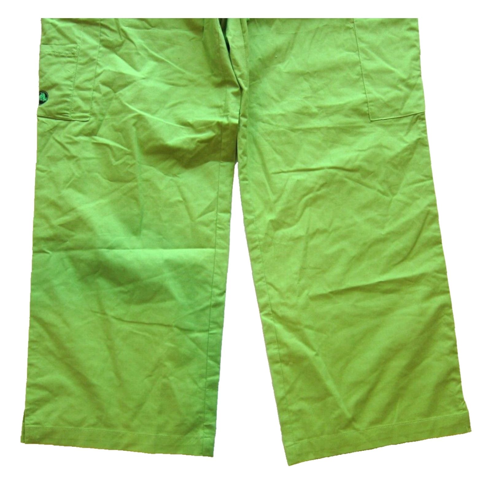 Crocs NWT Crocs Medical Apparel Neon Green Cotton Pocket Cargo Nursing Pant Women XL Size 40" / US 18 - 6 Thumbnail