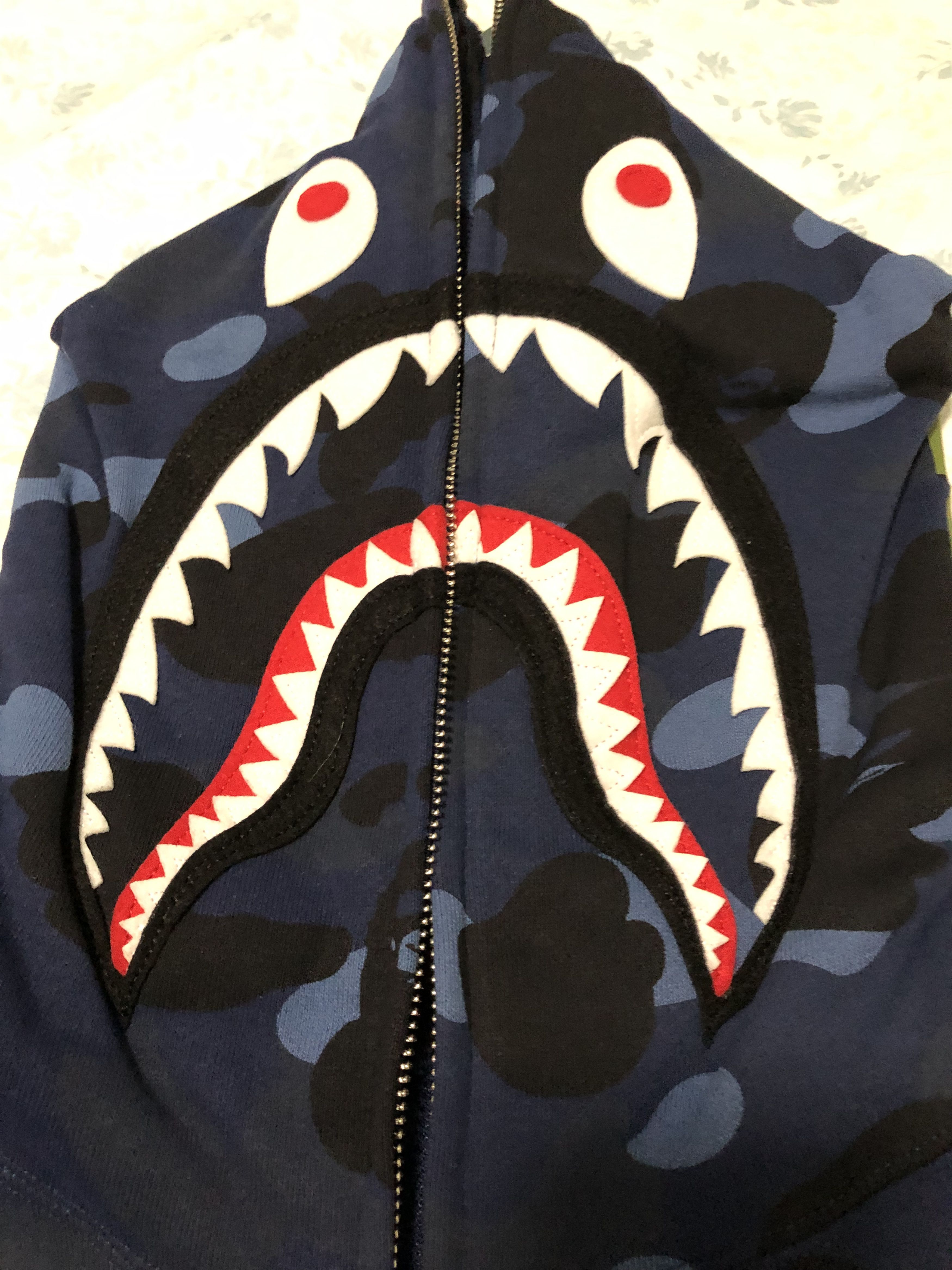 Bape Bape Color Camo Seperate Shark Hoodie Full Zip Blue - Large Size US L / EU 52-54 / 3 - 13 Thumbnail
