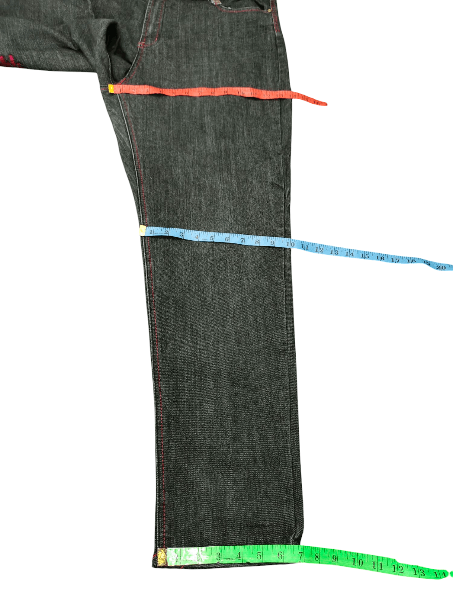 Artful Dodger Vintage Y2k Angel Wing Cross Embroidered Denim Jeans Size US 40 / EU 56 - 18 Thumbnail