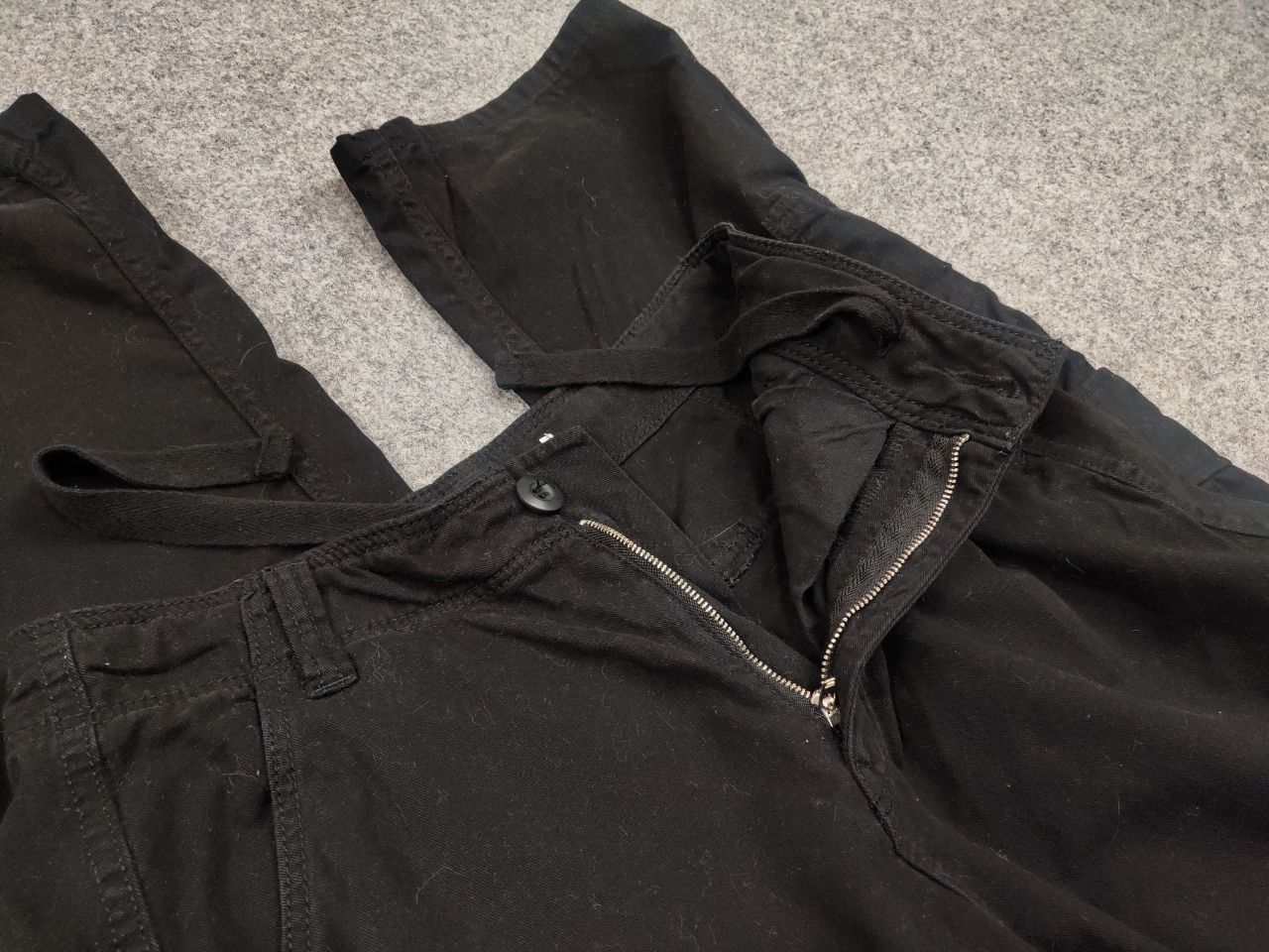 Japanese Brand Vintage Japanese Black Baggy Cargo Trouser Pants Y2K Style Size US 30 / EU 46 - 12 Thumbnail