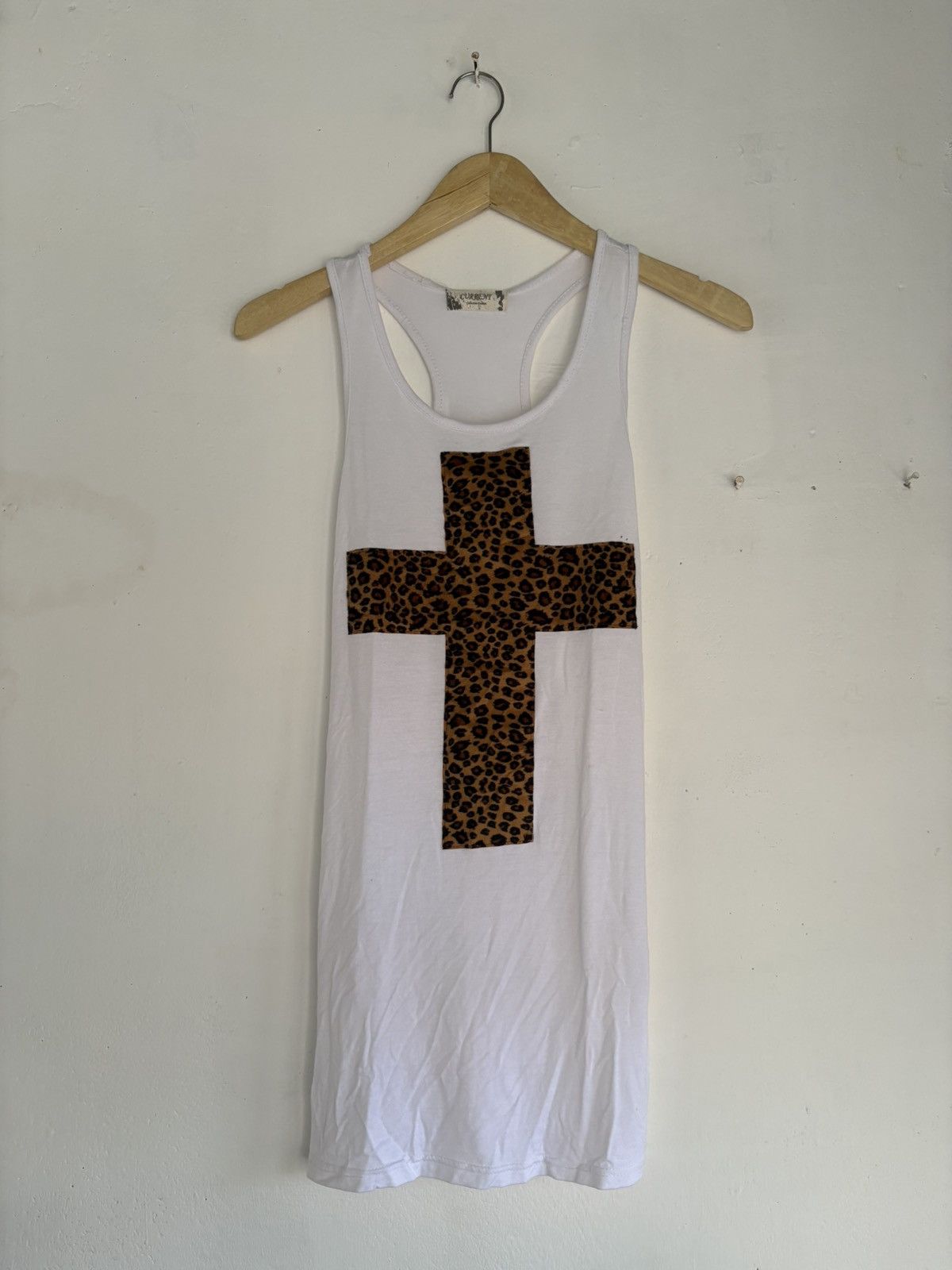 Japanese Brand Vintage Current Cross Leopard Tank Top Size US XS / EU 42 / 0 - 1 Thumbnail