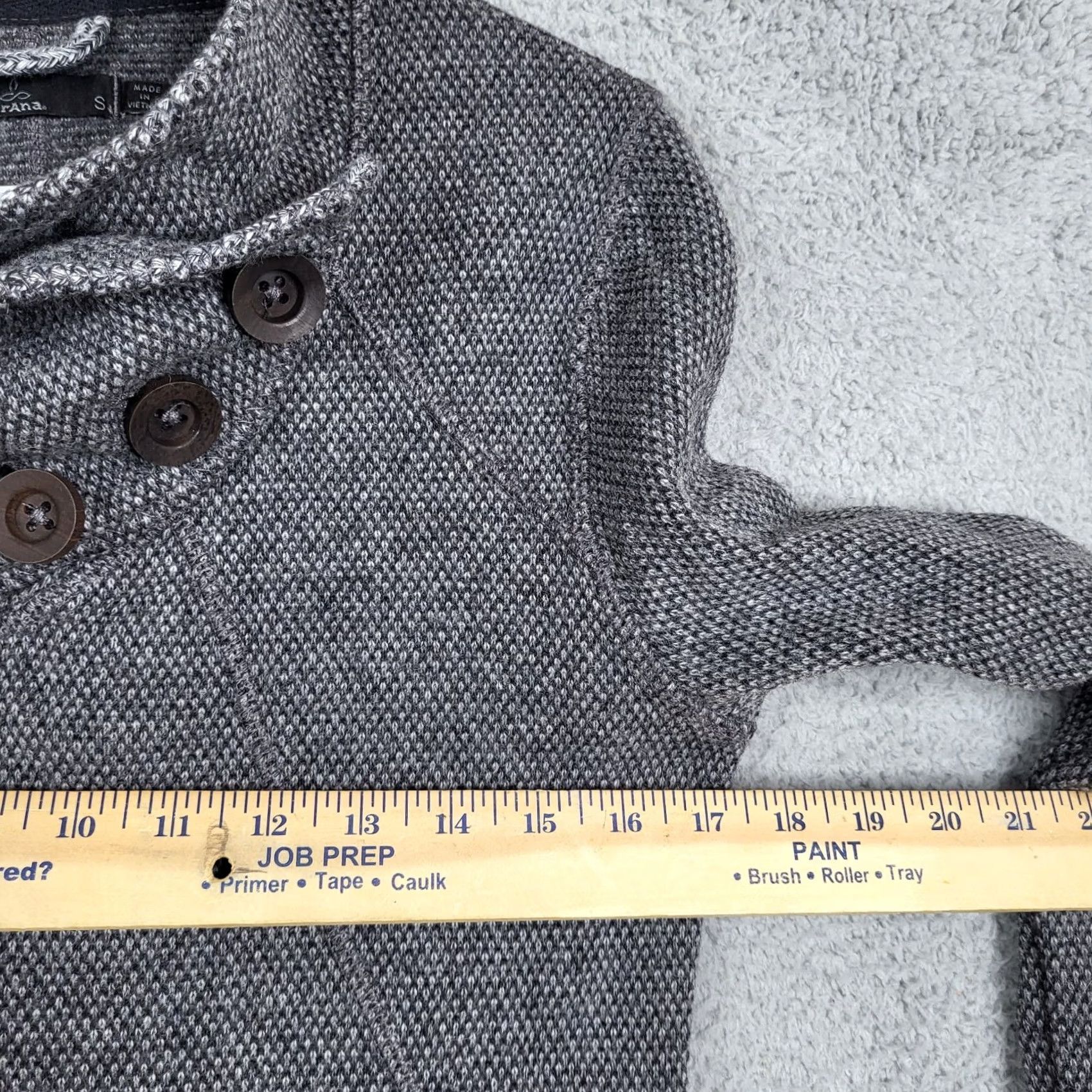 Prana prAna Women's Cowl Neck Wool blend button sweater Gray Size S Size S / US 4 / IT 40 - 4 Thumbnail