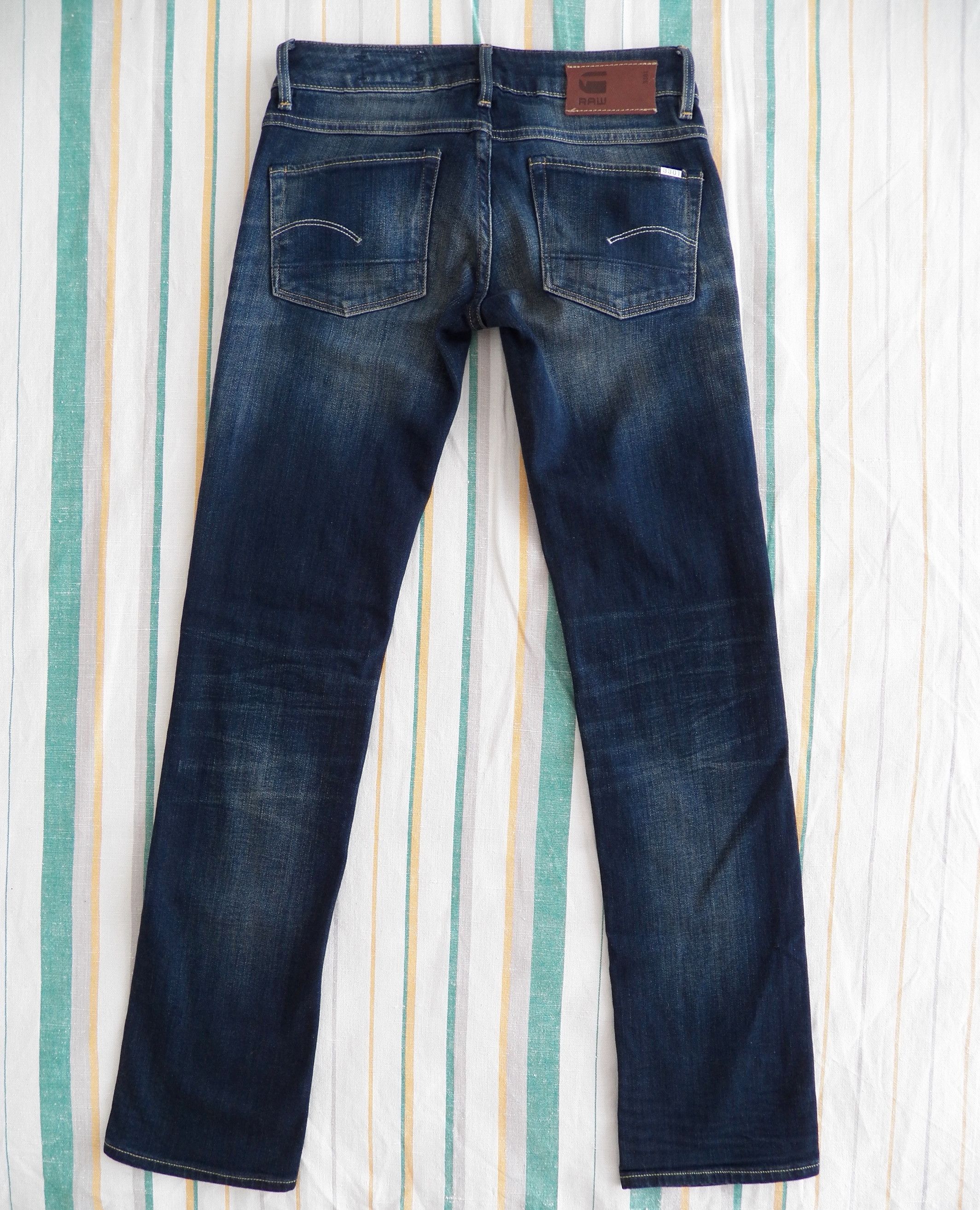 G-Star G-Star RAW 3301 Straight Wmn Jeans W24 L30 Blue Medium Aged Size 24" / US 00 / IT 34 - 4 Thumbnail