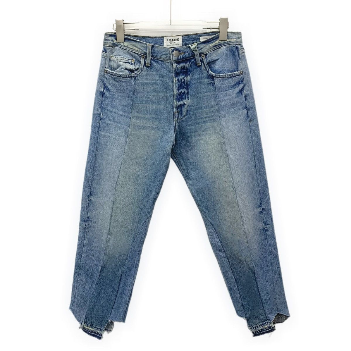 Frame FRAME Blue Washed Vintage Irregular Hem Denim Pants K26WX Size 28" / US 6 / IT 42 - 1 Thumbnail