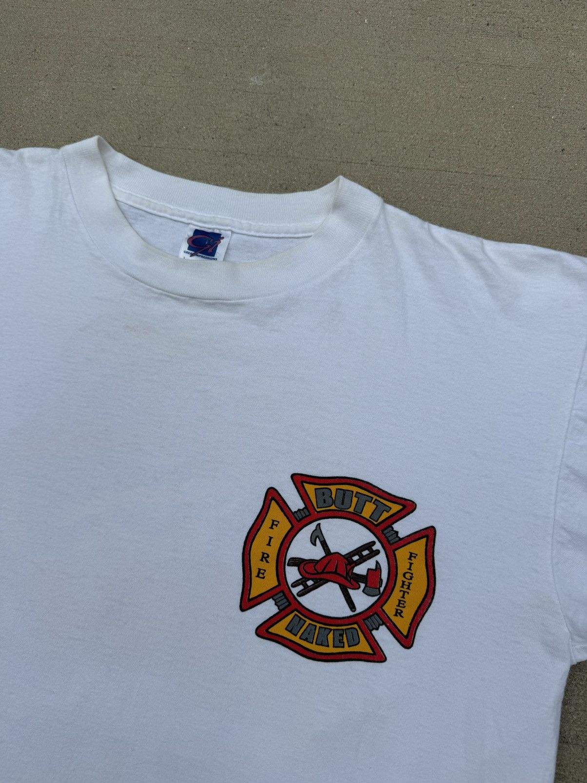 Vintage 1993 Butt Naked Fire Fighter funny 90s vintage grail Size US L / EU 52-54 / 3 - 5 Thumbnail