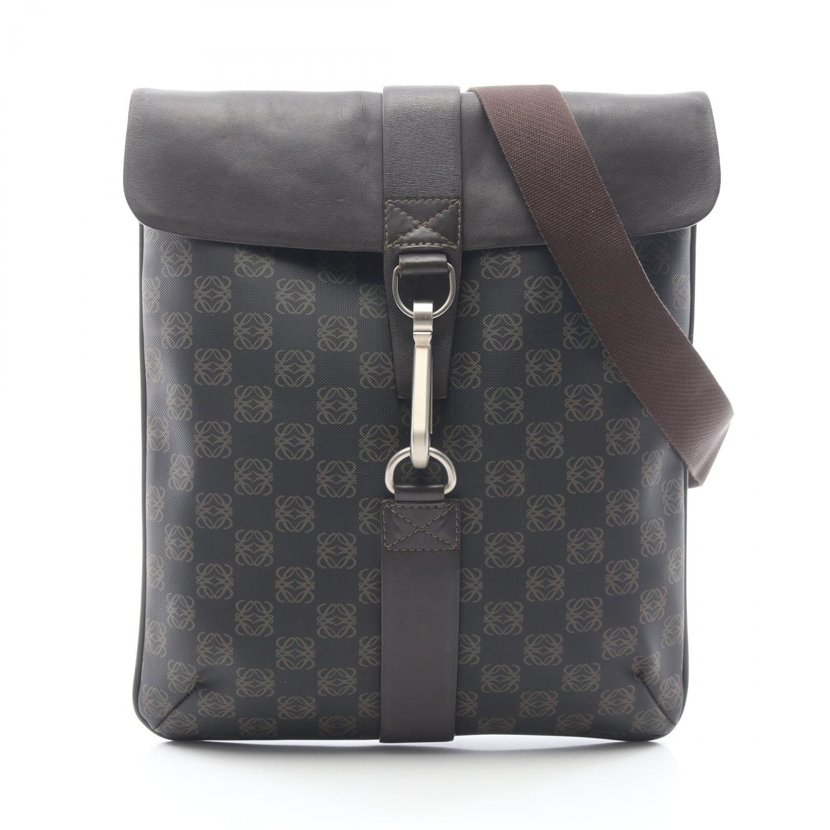 Loewe Loewe Loewe Anagram Coated Canvas Leather Shoulder Bag Textile Shoulder Bag DUTY FREE for USA Size ONE SIZE - 1 Thumbnail