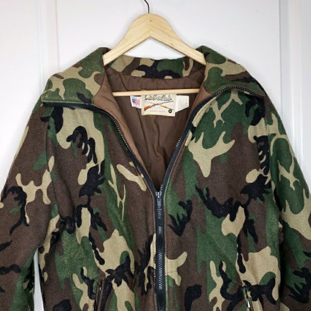 Vintage VINTAGE Cabela’s Whitetail Clothing Wool Jacket Camouflage Zip XL Brown Mens Jacket USA Water Resistant Size US XL / EU 56 / 4 - 2 Thumbnail