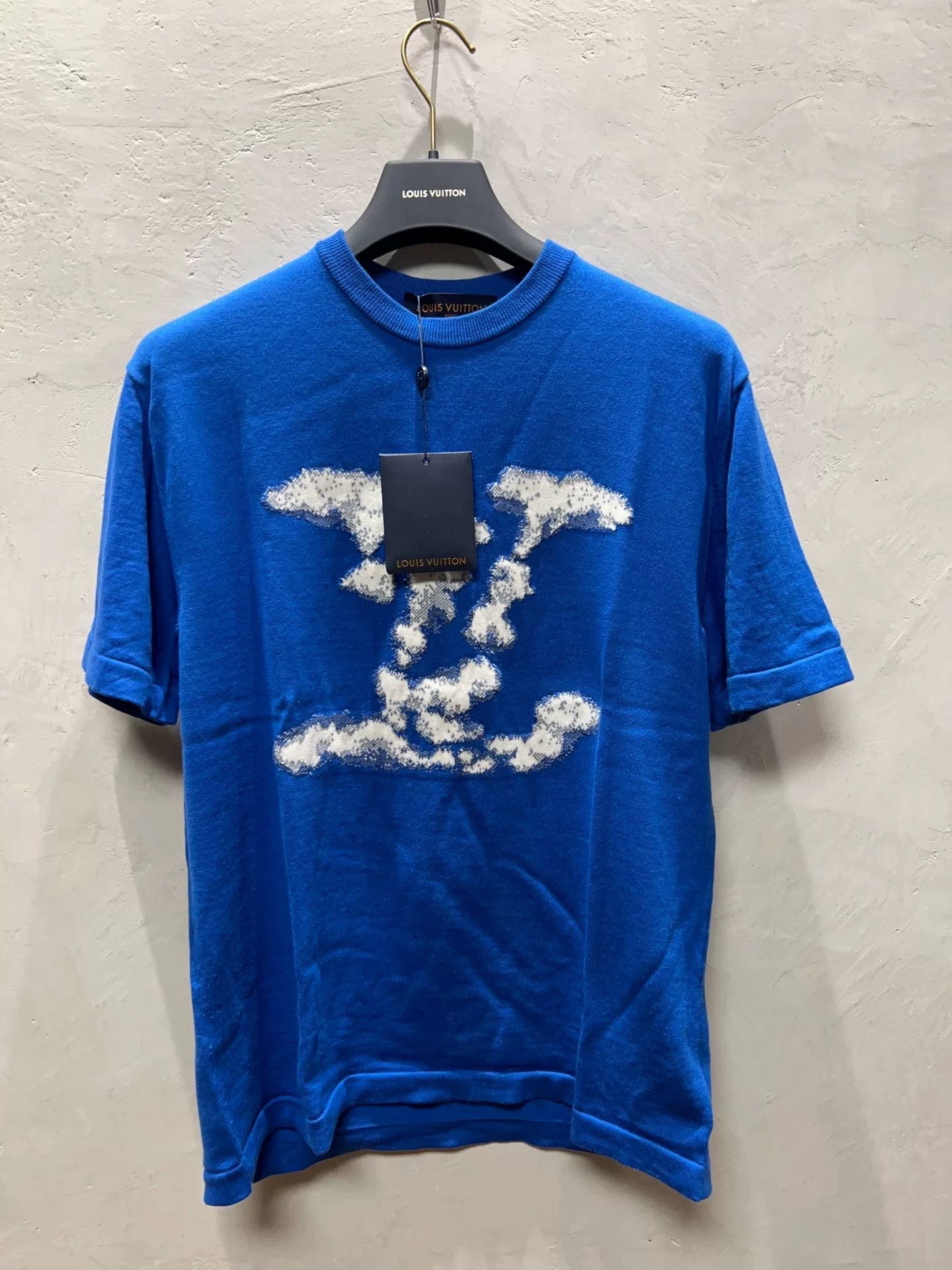Louis Vuitton Louis Vuitton Blue Cloud Knit T-Shirt Size US M / EU 48-50 / 2 - 1 Thumbnail
