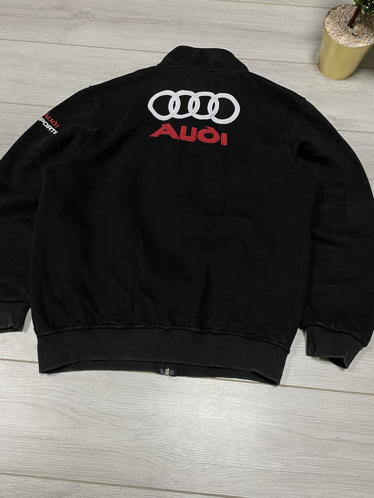 Audi Audi vintage big logo zip sweatshirt jacket racing Size US L / EU 52-54 / 3 - 7 Thumbnail
