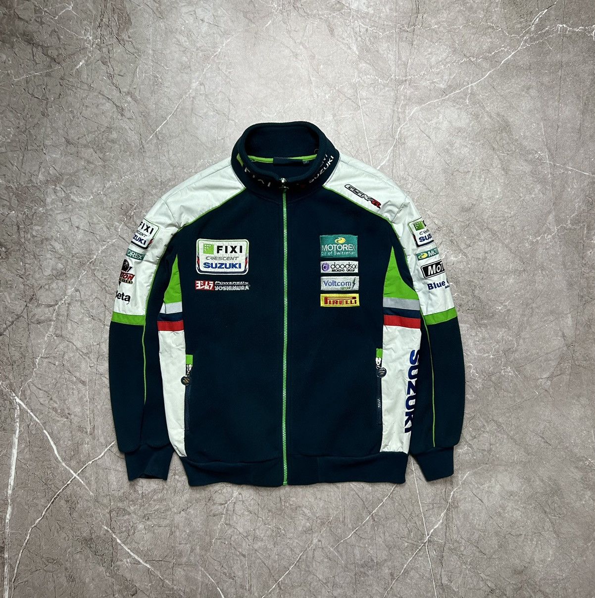 Vintage Vintage Racing Fleeced Jacket Suzuki Size US S / EU 44-46 / 1 - 1 Thumbnail