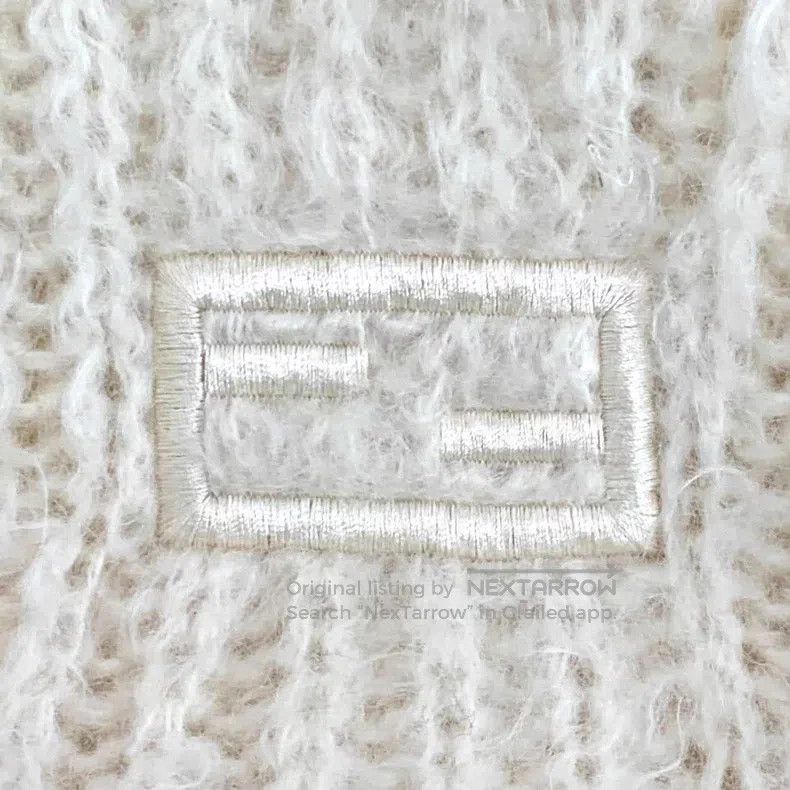 Fendi Fendi 22 Beige Mohair V-Neck Long Sleeve Knit Cardigan Jac Size XS / US 0-2 / IT 36-38 - 5 Thumbnail