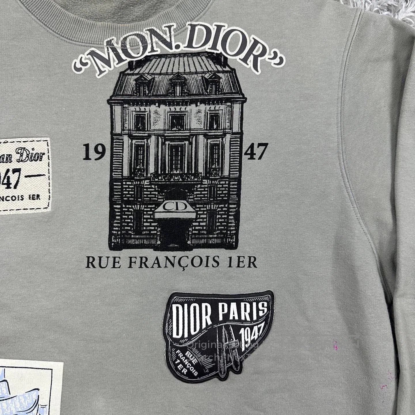 Dior dior gray logo patch sweatshirt size L. Size US L / EU 52-54 / 3 - 3 Thumbnail