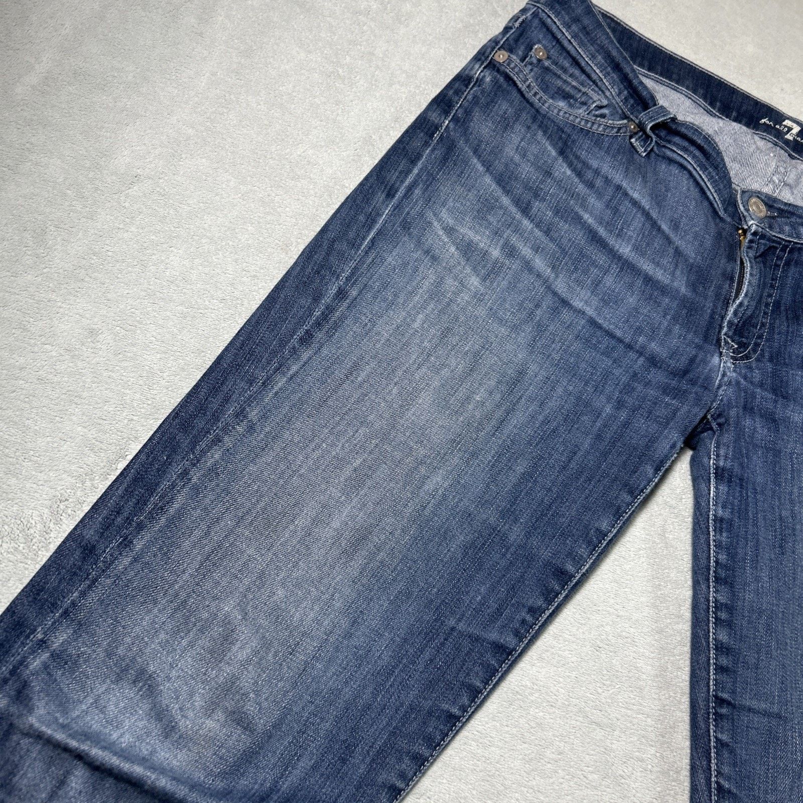 7 For All Mankind 7 For All Mankind Straight Jeans 35x33 Rhinestone Skinny Size 35" - 13 Thumbnail