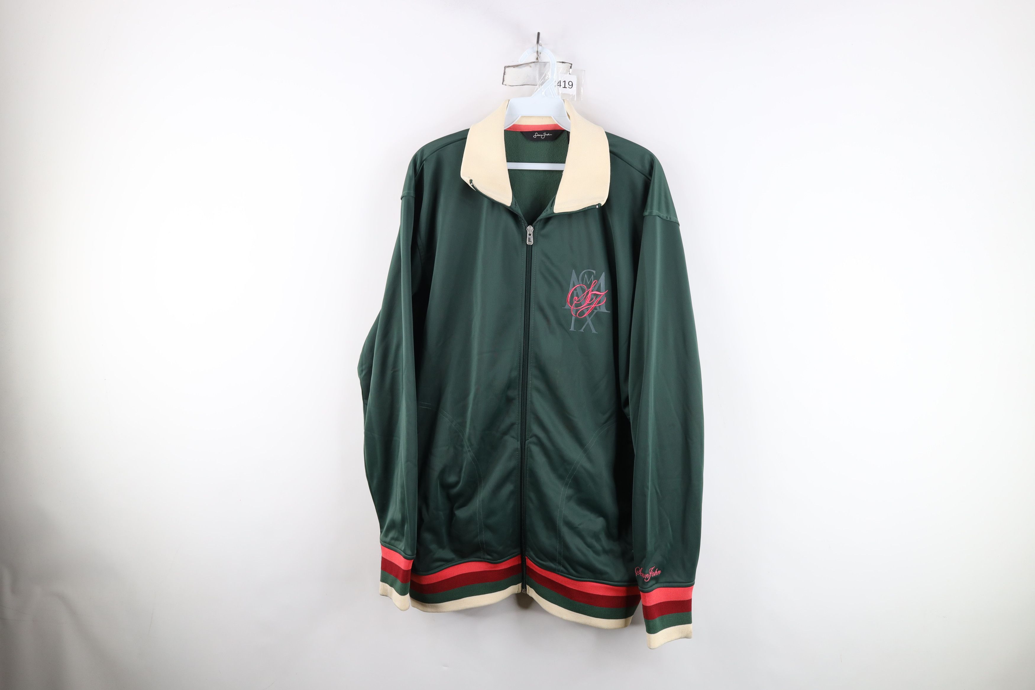 Sean John Vintage Y2K Sean John Spell Out Hip Hop Track Jacket Green Size US L / EU 52-54 / 3 - 1 Thumbnail