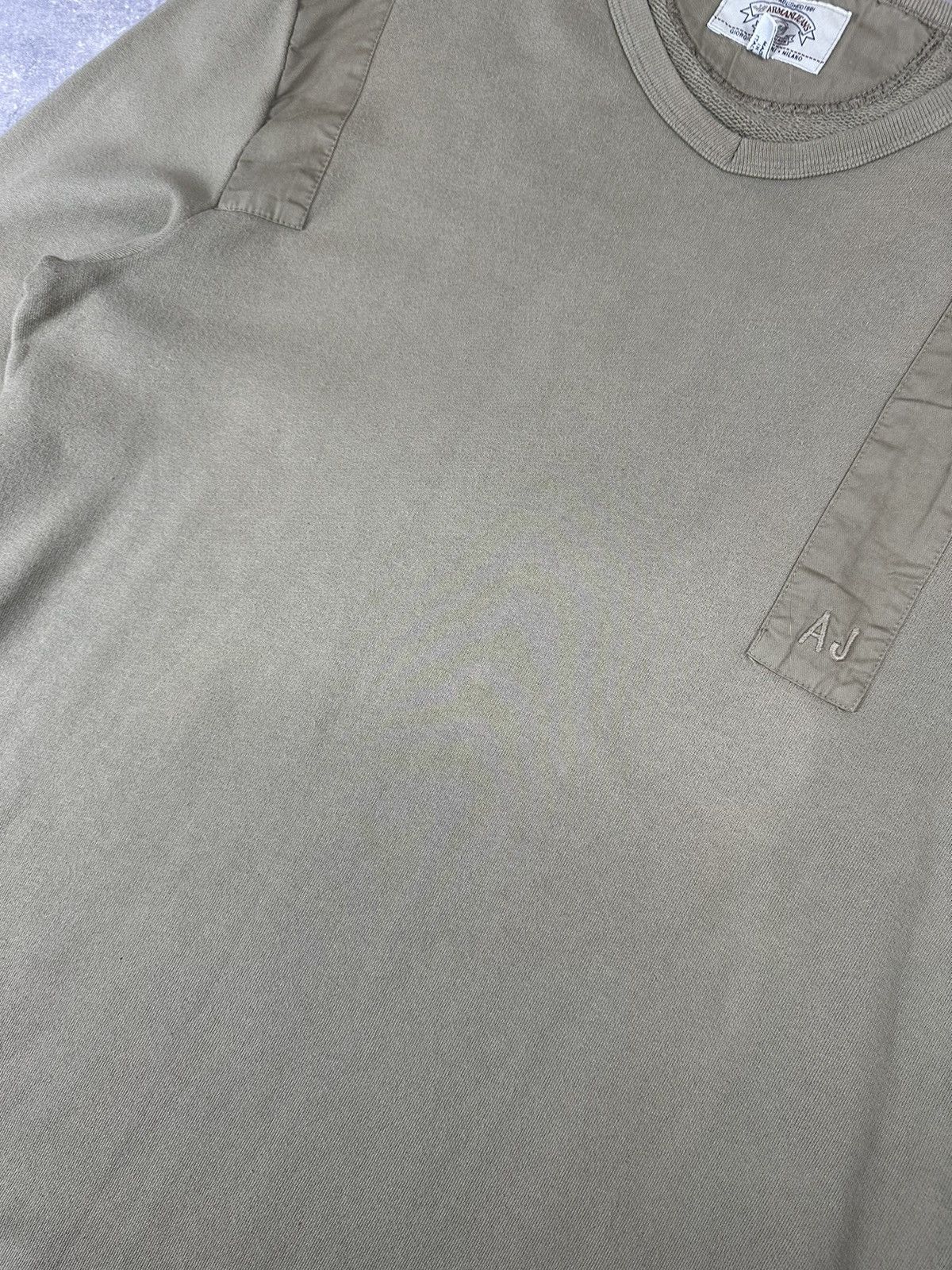 Emporio Armani Armani Jeans Vintage Retro V-Neck Sweatshirt Small Logo Size US XL / EU 56 / 4 - 8 Thumbnail