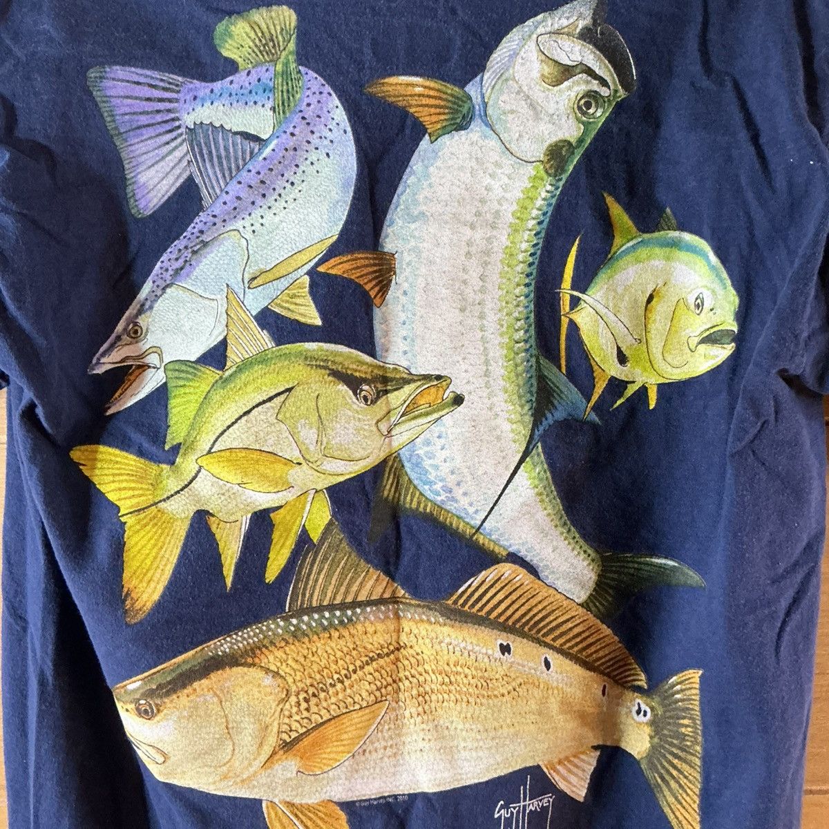 Guy Harvey Guy Harvey Mens Small Fishing Graphic Pocket Tee Fish Art Size US S / EU 44-46 / 1 - 3 Thumbnail