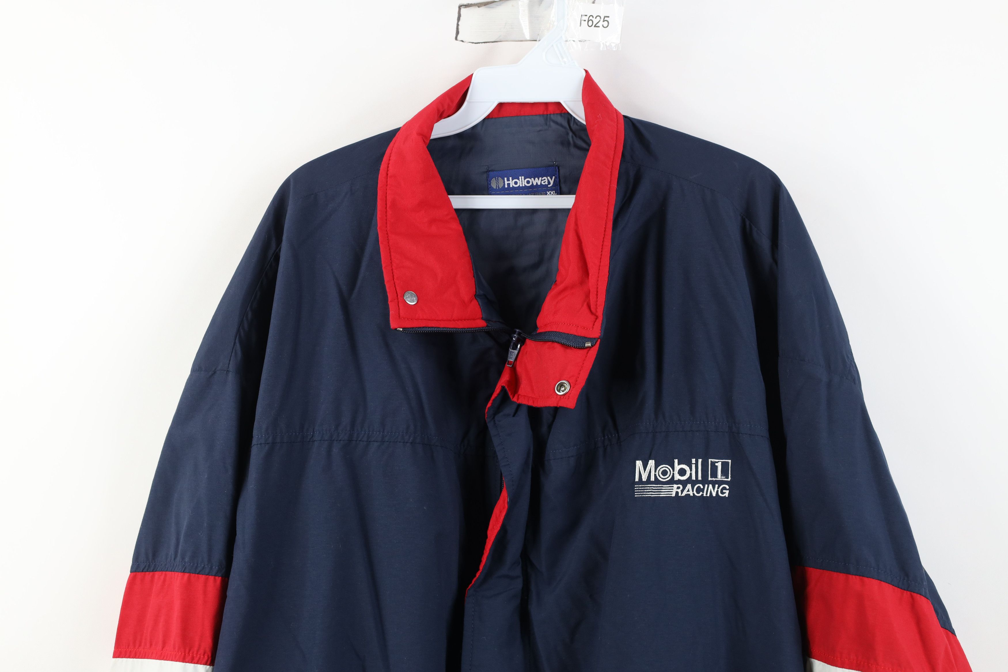 Vintage Vintage 90s Mobil 1 Racing Windbreaker Bomber Jacket USA Size US XXL / EU 58 / 5 - 2 Thumbnail
