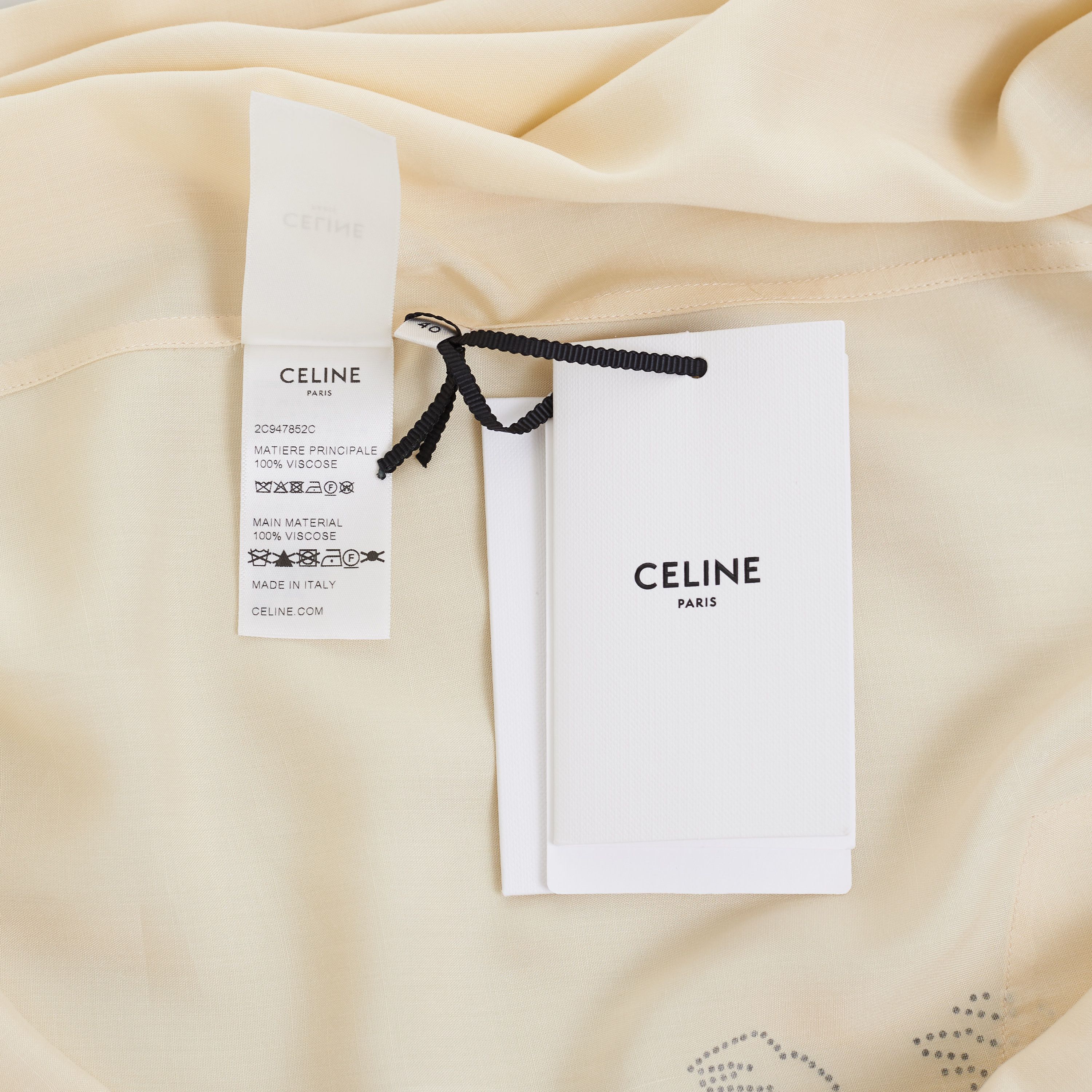 Celine Hawaiian Shortsleeve Shirt With Palm Embroidery Size 41 Size US L / EU 52-54 / 3 - 11 Thumbnail