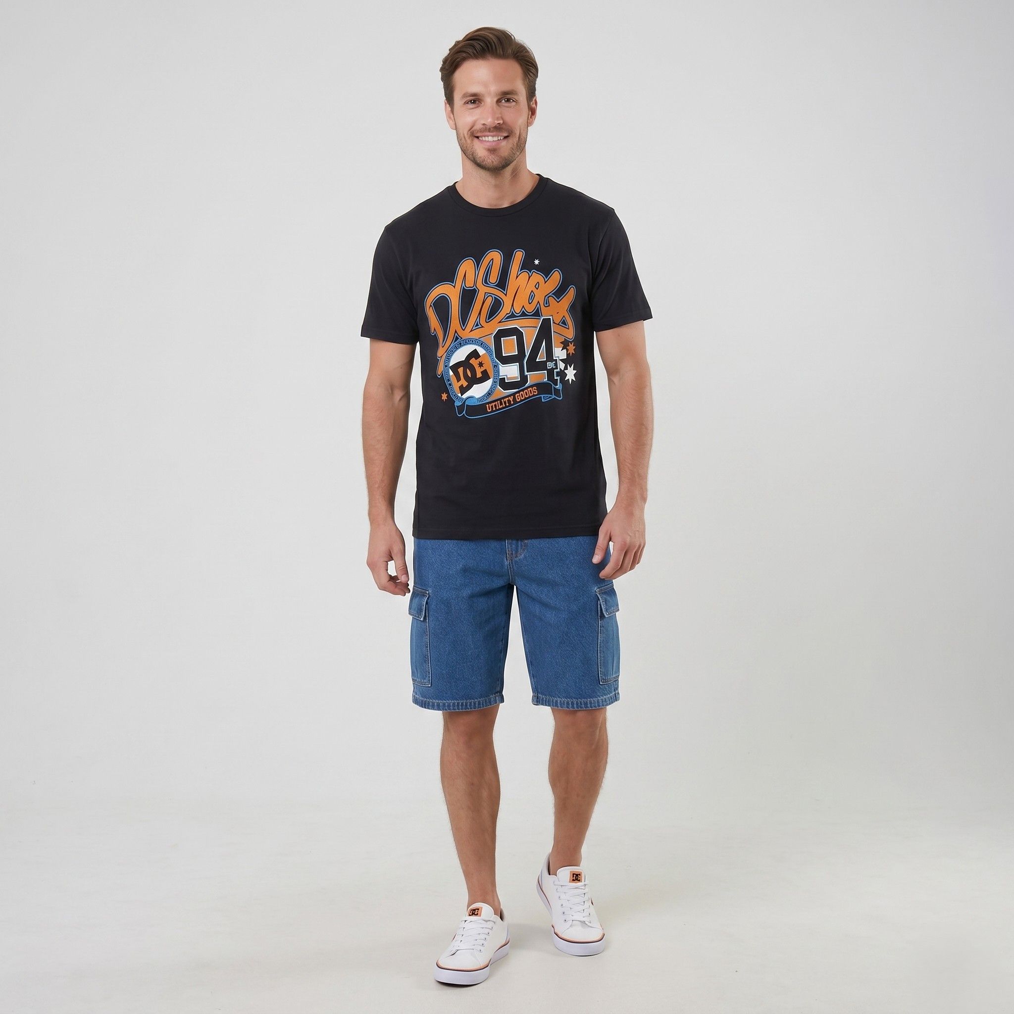 DC DC Men L Shirt Black Cotton Graphic 6419 Size US L / EU 52-54 / 3 - 1 Thumbnail